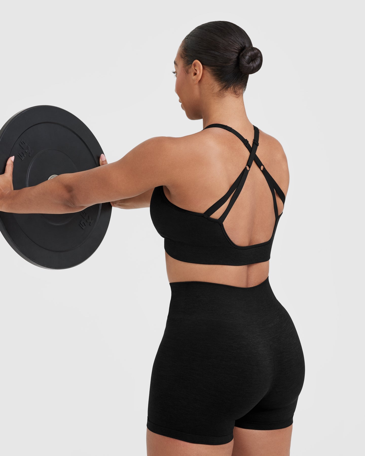 Classic Seamless 2.0 Booty Shorts | Black Marl - Image 6