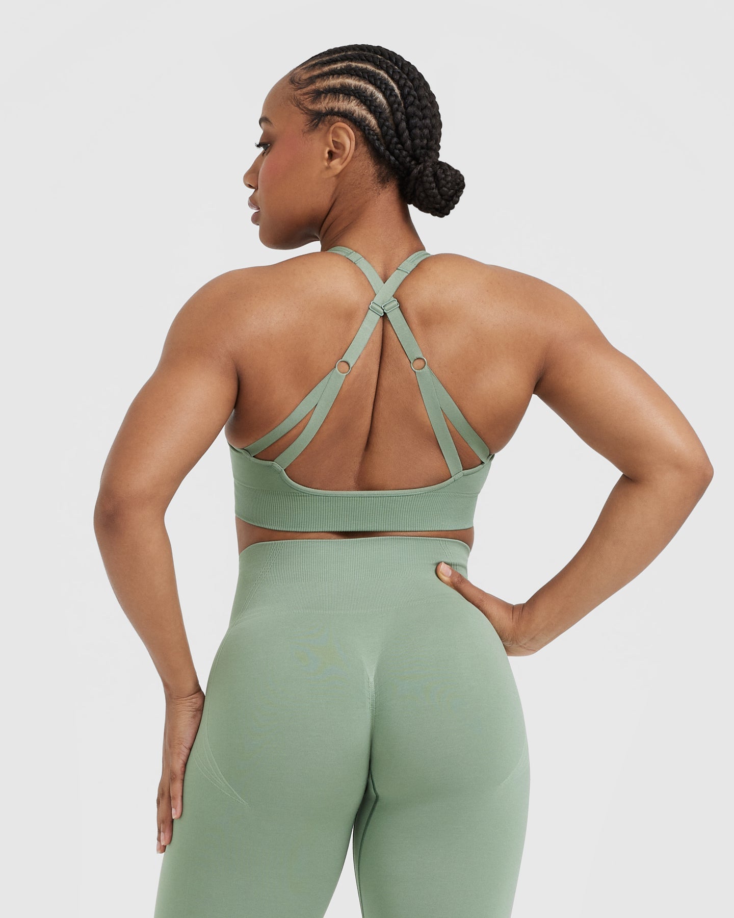 Alternative view of Classic Seamless 2.0 Bralette | Sage Marl