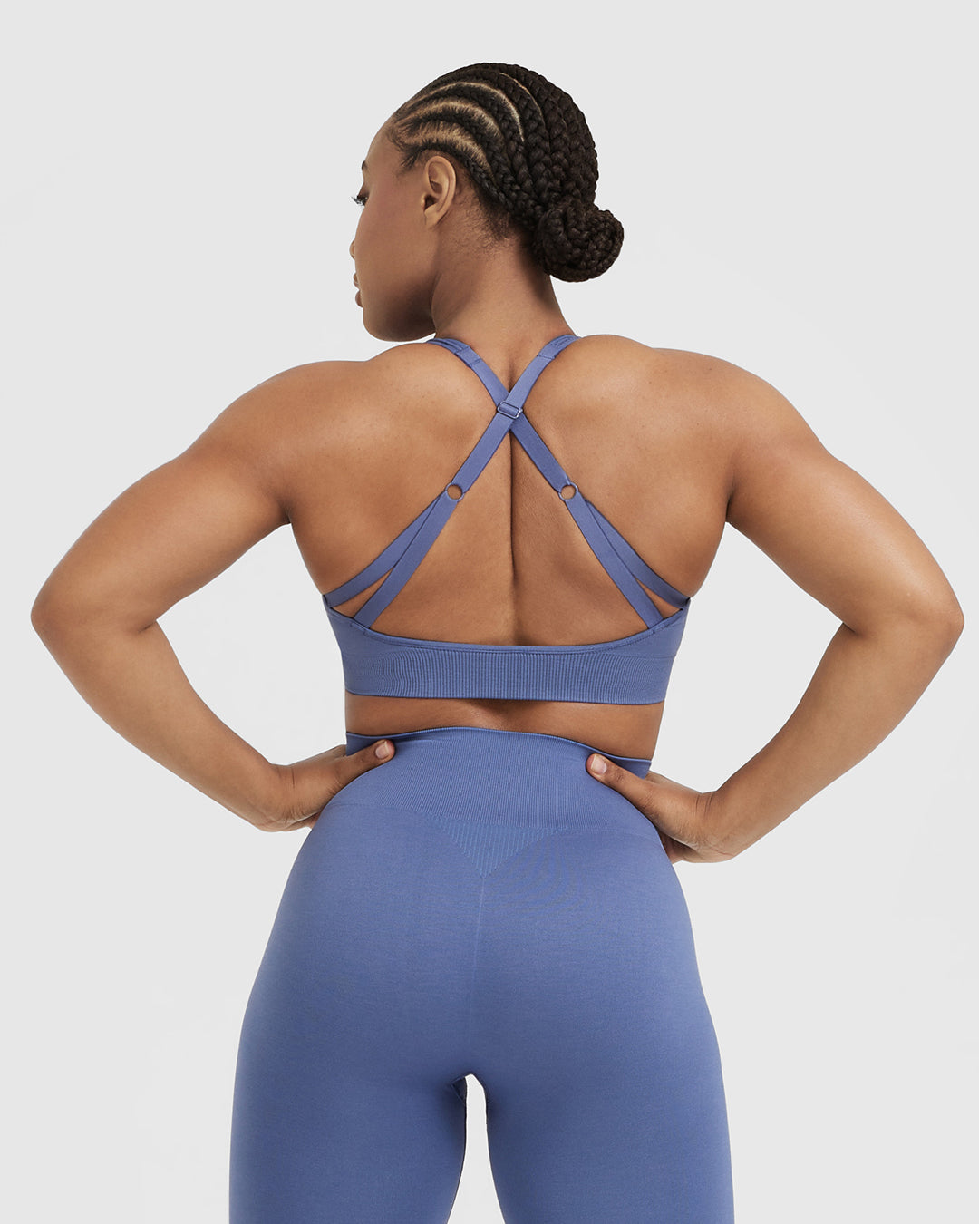 Alternative view of Classic Seamless 2.0 Bralette | Slate Blue Marl