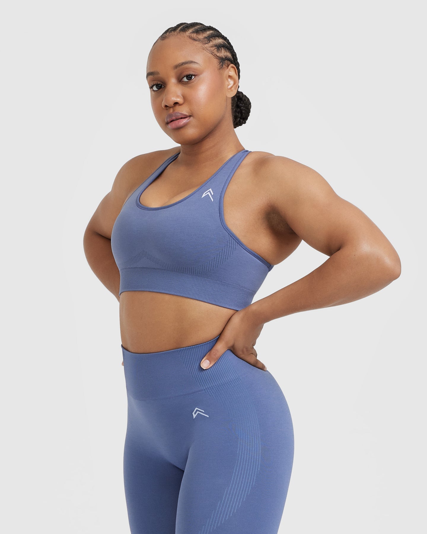 Classic Seamless 2.0 Bralette | Slate Blue Marl - Image 3