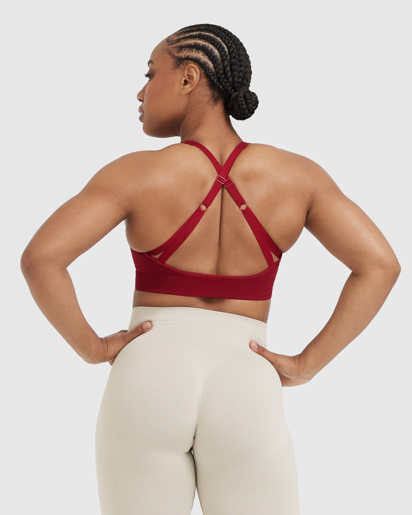 Alternative view of Classic Seamless 2.0 Bralette | Red Wine Marl
