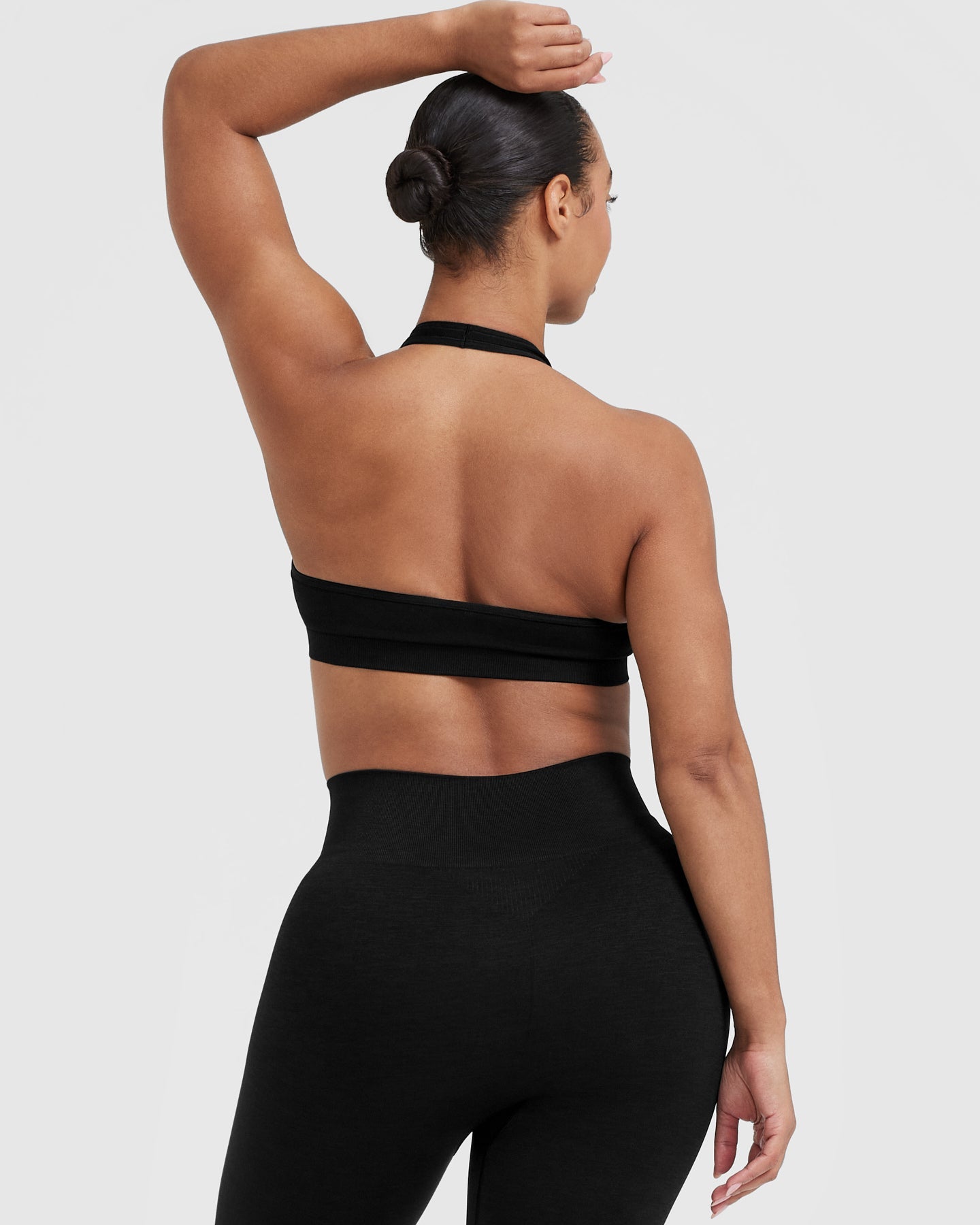 Alternative view of Classic Seamless 2.0 Halter Neck Bralette | Black Marl