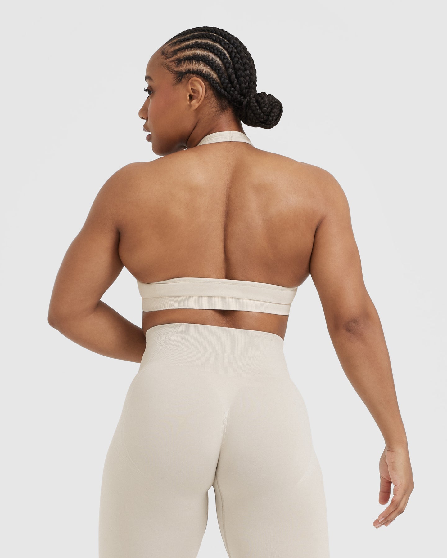 Alternative view of Classic Seamless 2.0 Halter Neck Bralette | Sand Marl