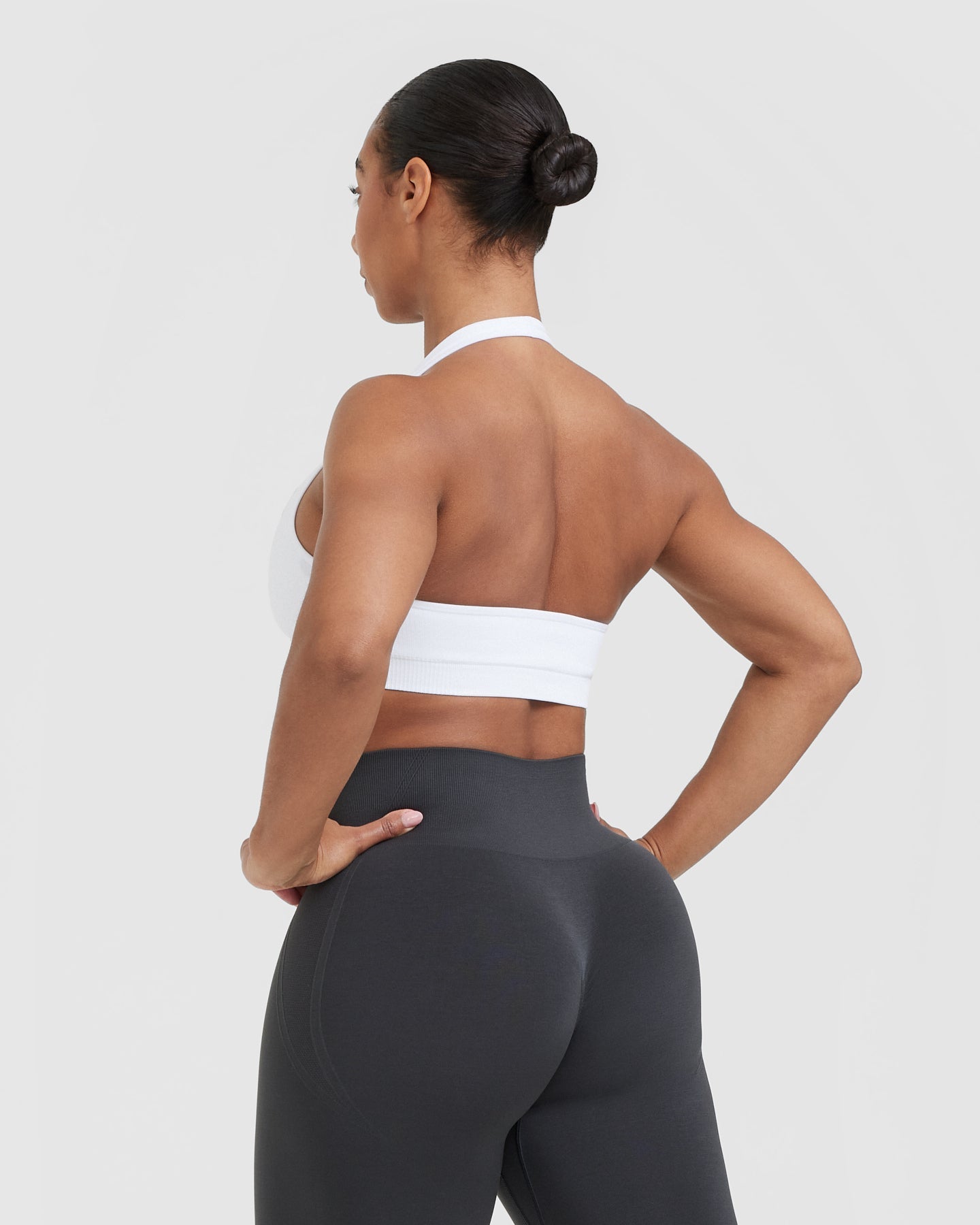 Alternative view of Classic Seamless 2.0 Halter Neck Bralette | White