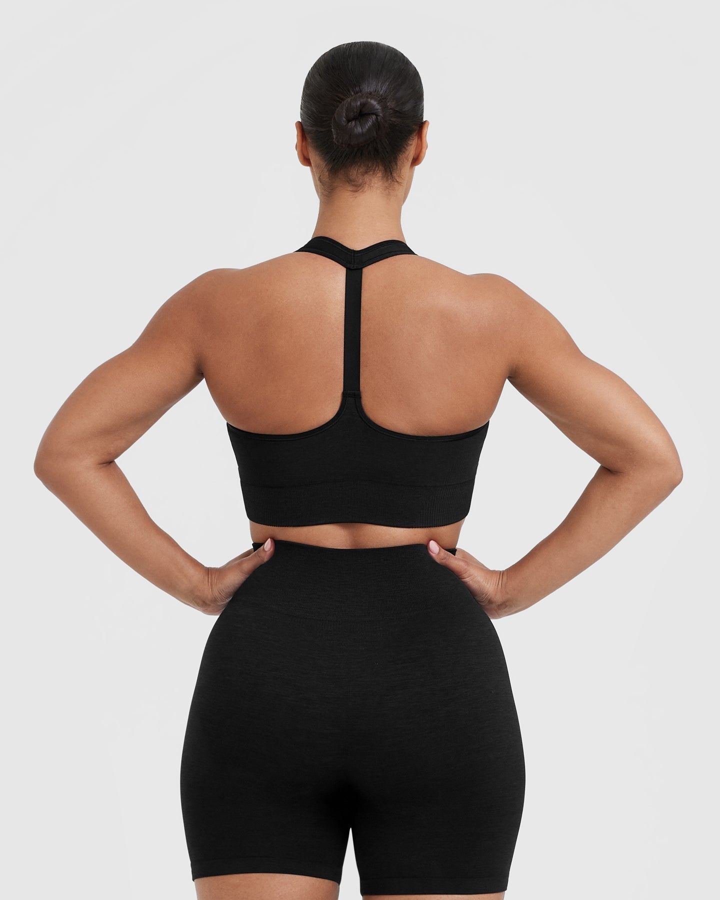 Alternative view of Classic Seamless 2.0 V Neck Bralette | Black Marl
