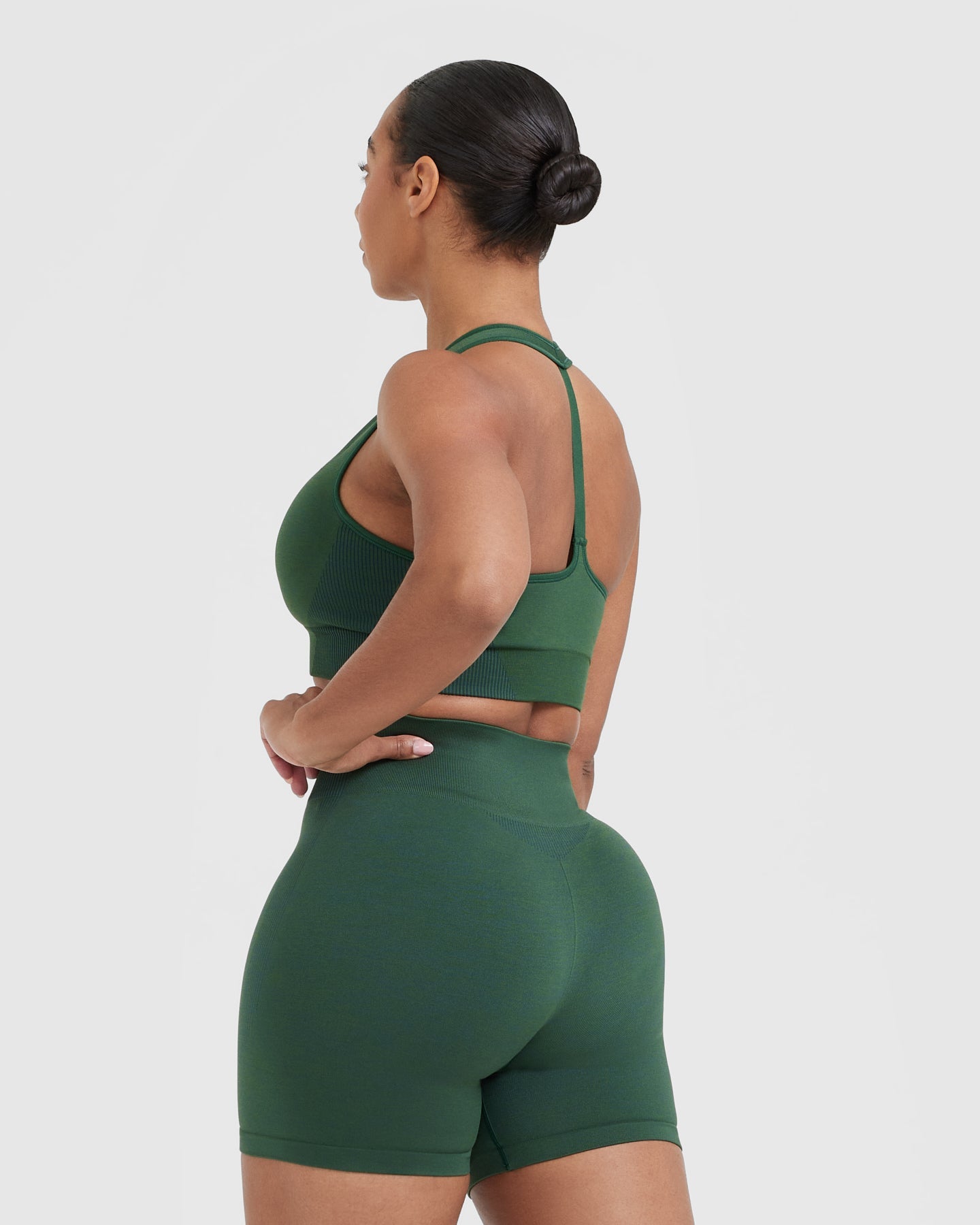 Alternative view of Classic Seamless 2.0 V Neck Bralette | Evergreen Marl