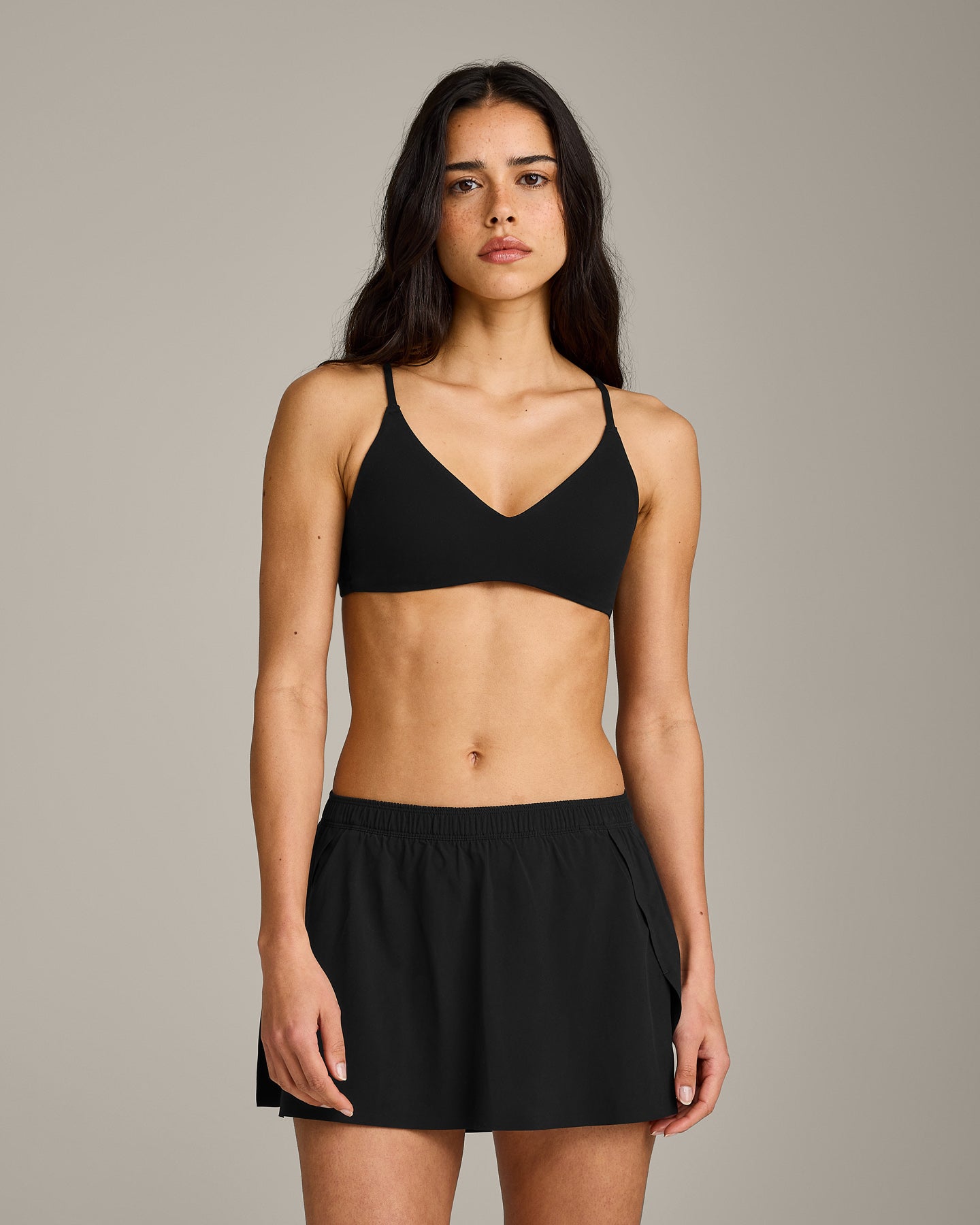 EasyLift Ultra Minimal Bralette with Grey Logo | Black
