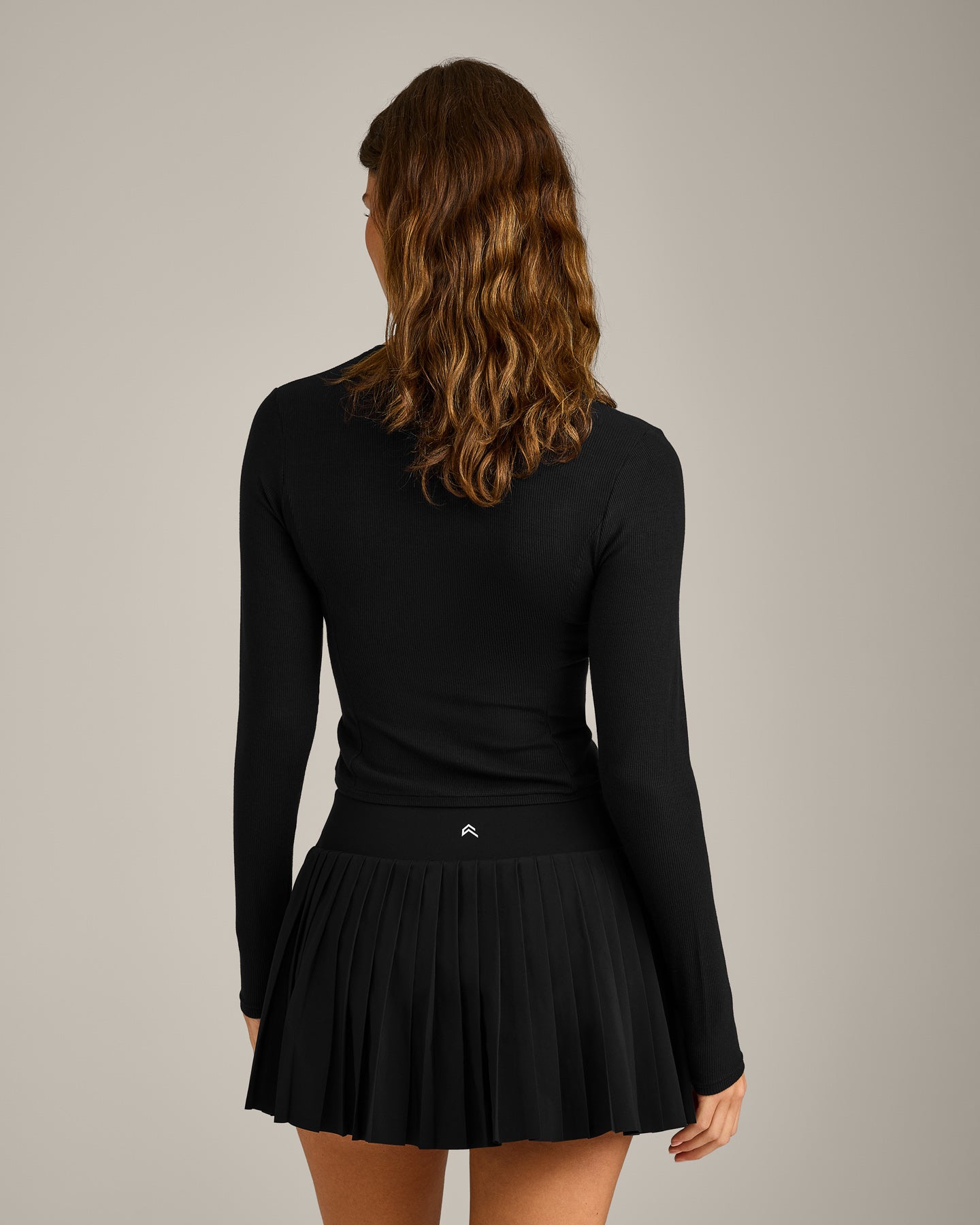 Alternative view of Mellow Rib Mid Long Sleeve Cardigan | Black