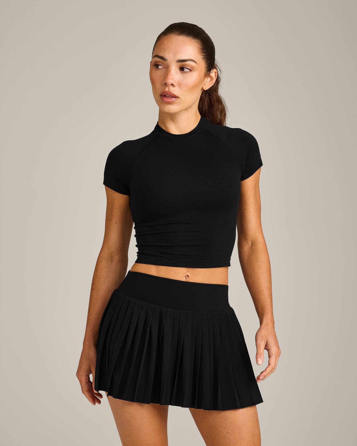 Oner Seamless Fitted Top | Black