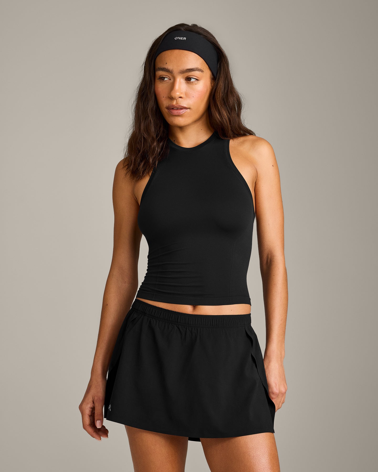 Oner Seamless Fitted Vest | Black