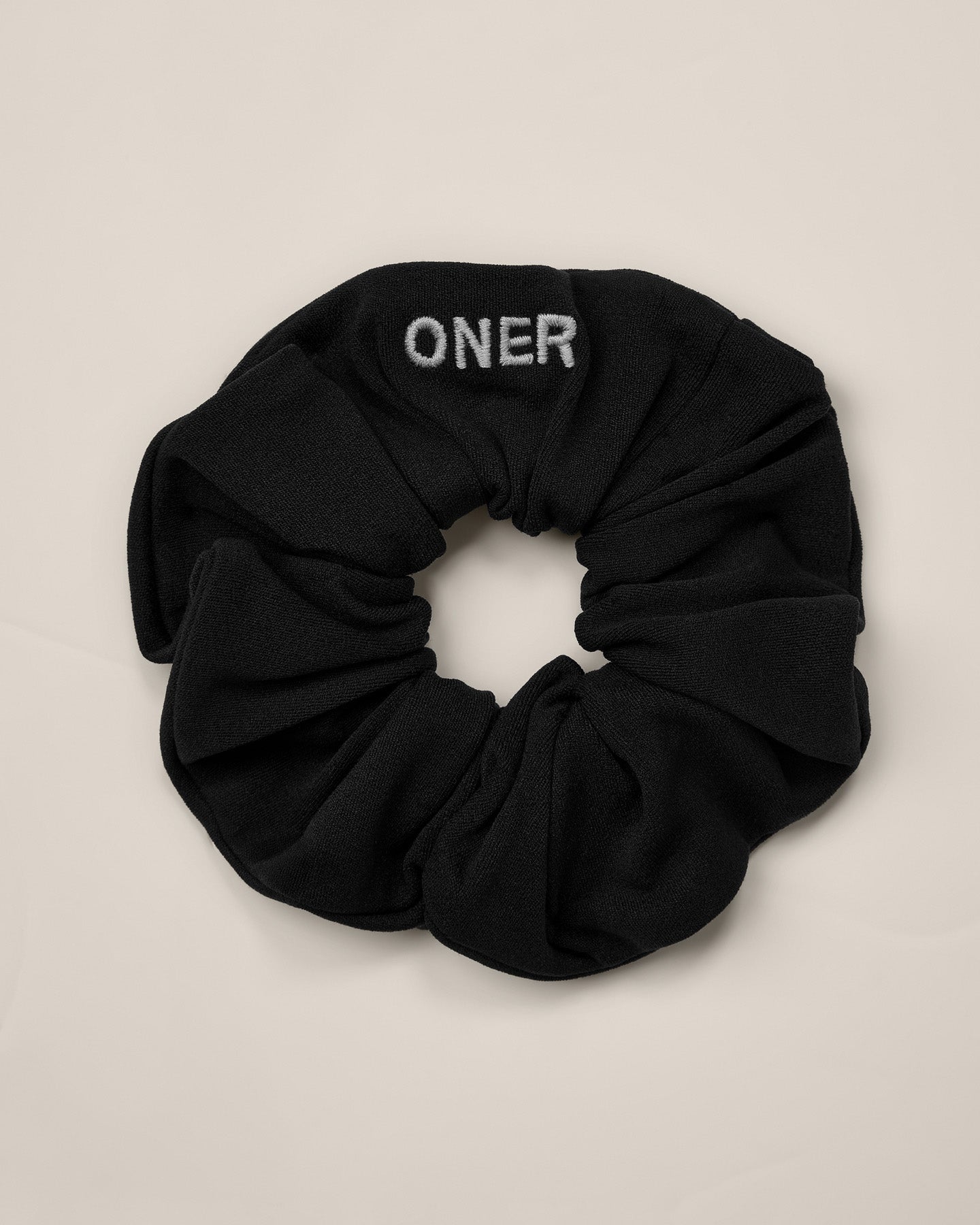Alternative view of SoftMotion Scrunchie with Grey Logo | Black
