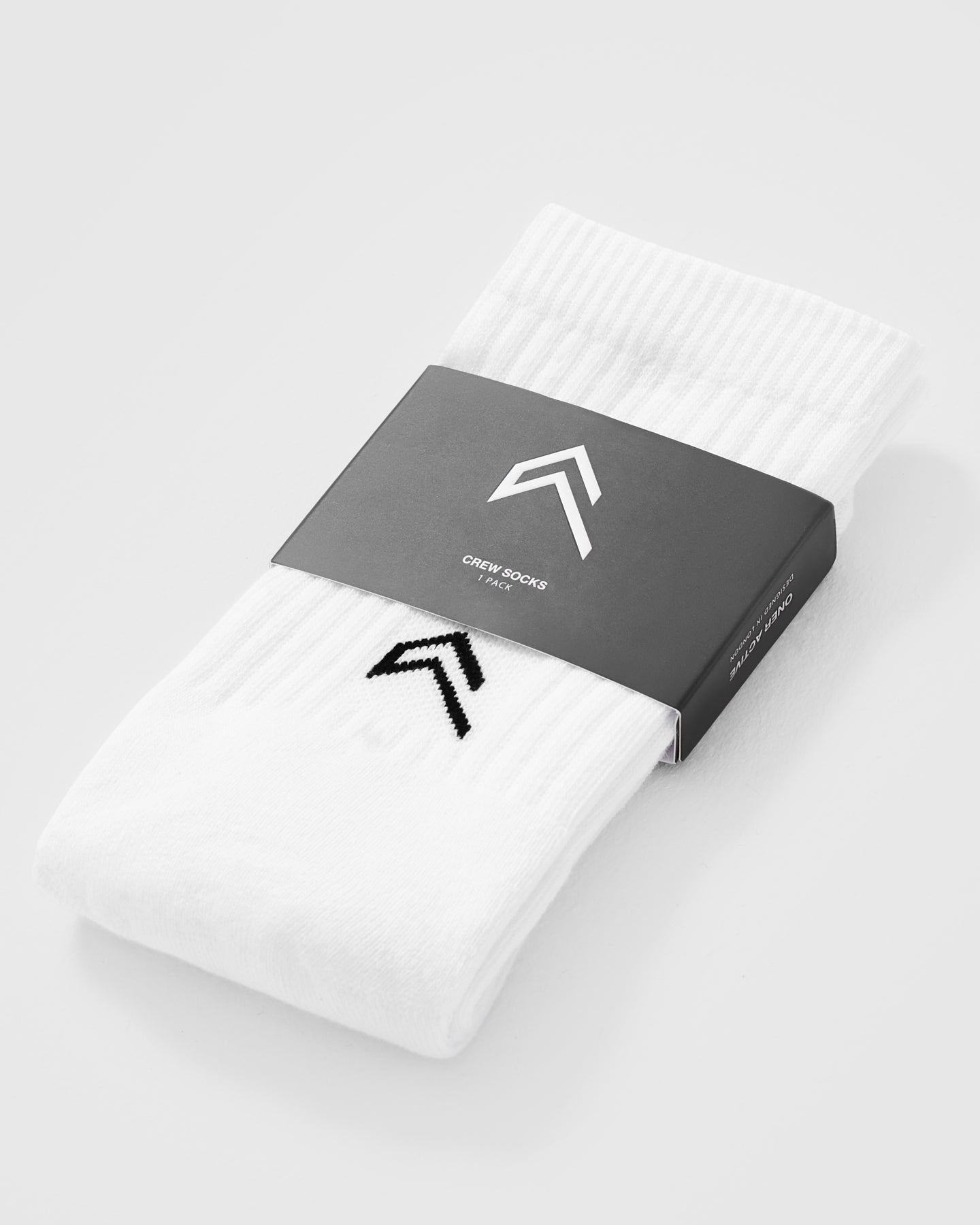 Crew Socks 1 Pack | White/Black - Image 5