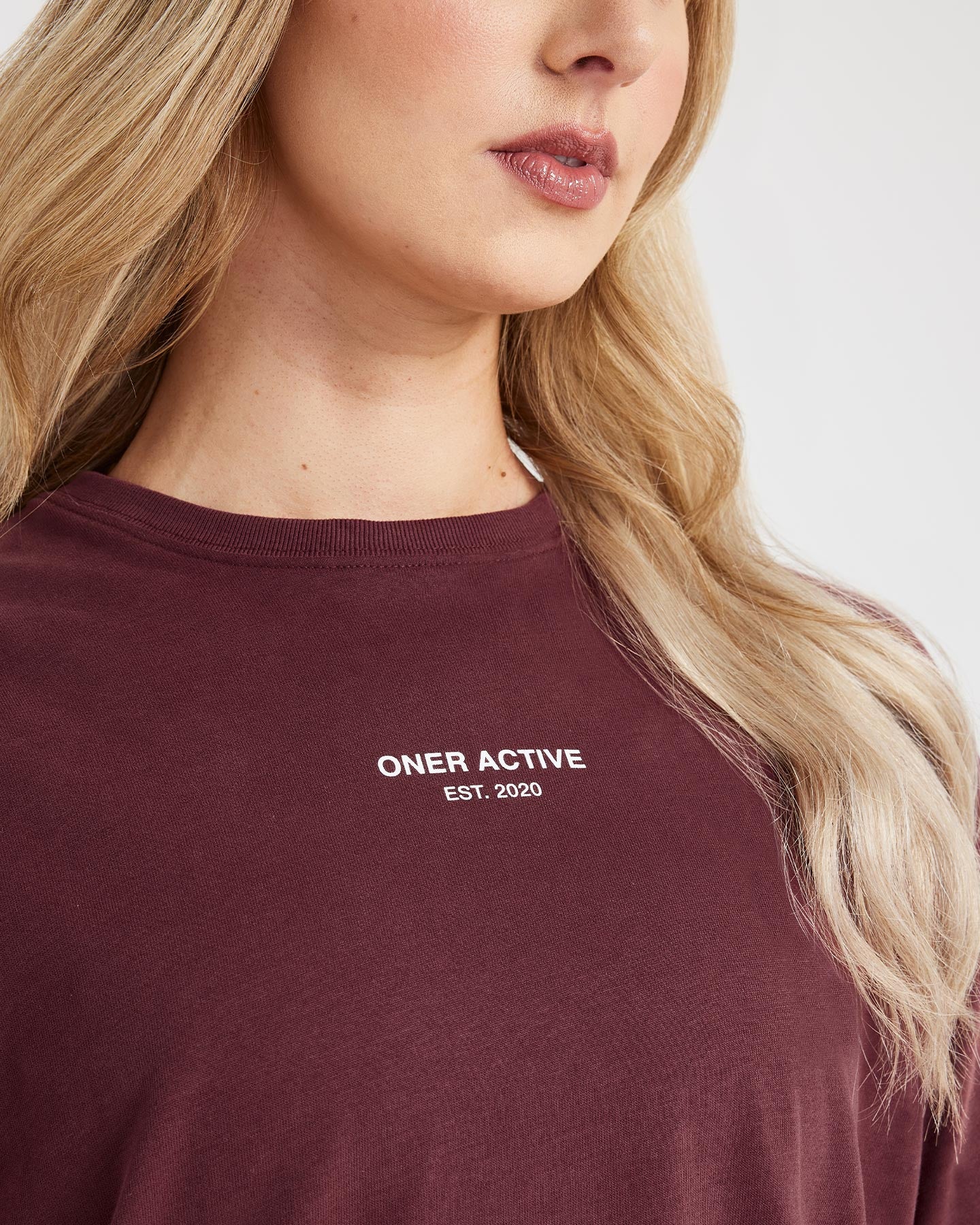 Graphic Oversized Short Sleeve Tee | Washed Rosewood - Image 3