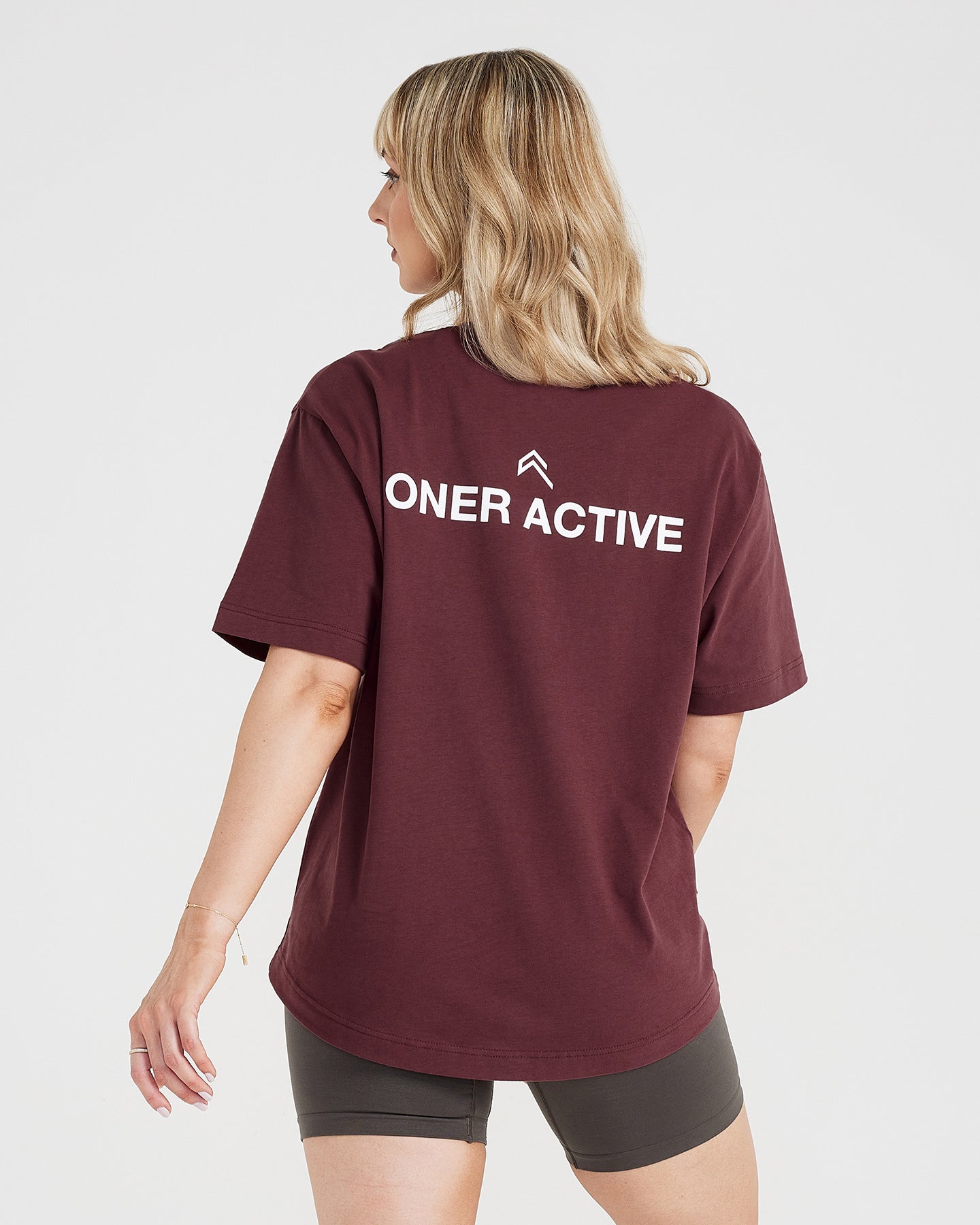 Graphic Oversized Short Sleeve Tee | Washed Rosewood - Image 4