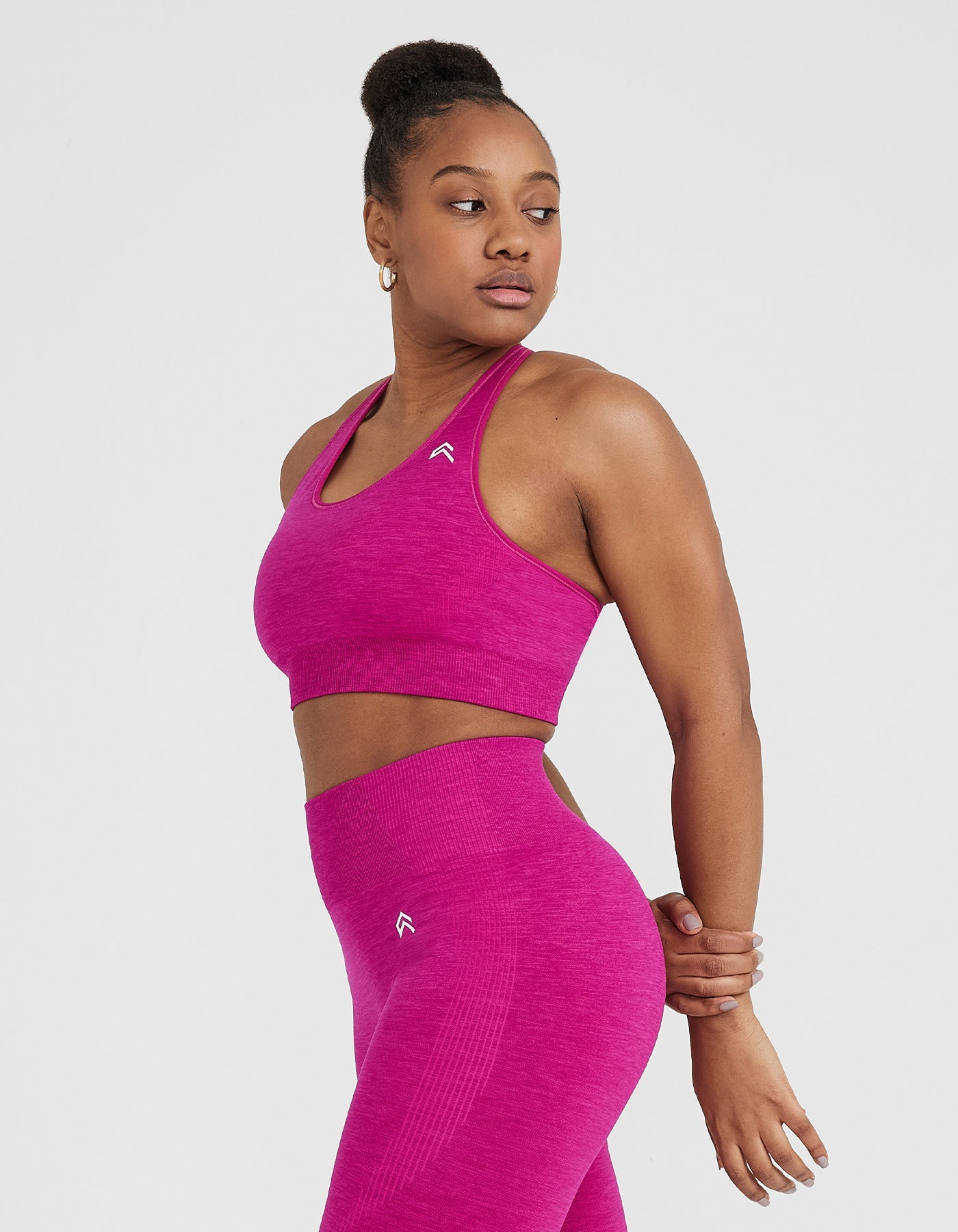 Alternative view of Classic Seamless 2.0 Bralette | Fuchsia Marl