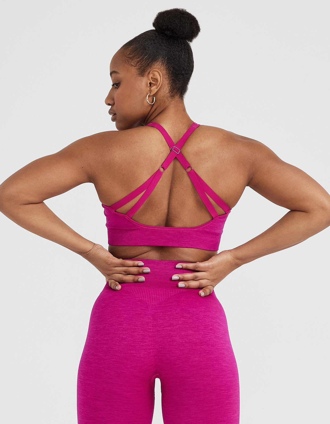 Classic Seamless 2.0 Bralette | Fuchsia Marl - Image 4