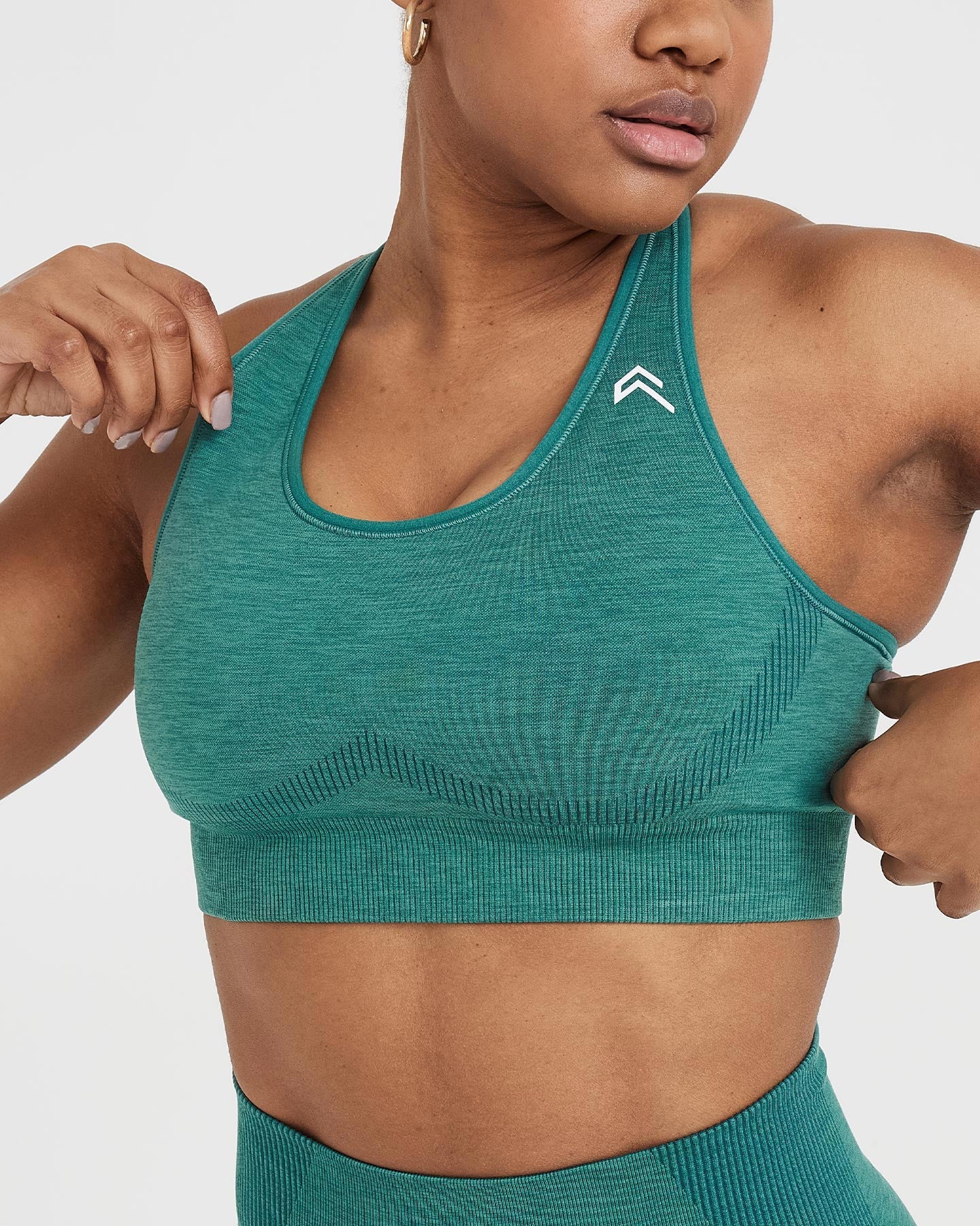 Classic Seamless 2.0 Bralette | Mineral Green Marl - Image 3