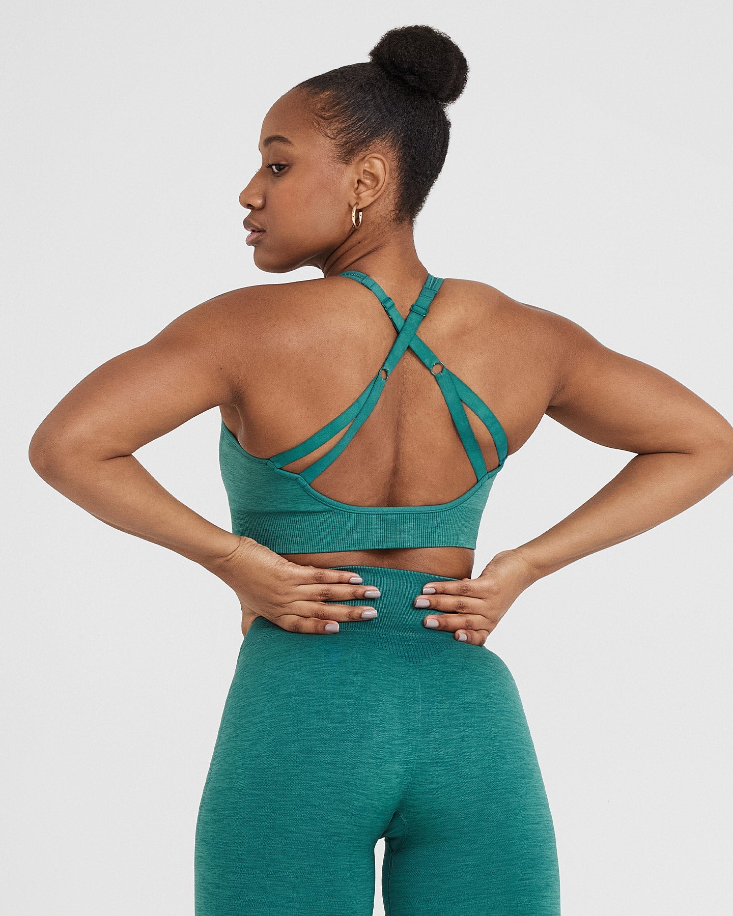 Classic Seamless 2.0 Bralette | Mineral Green Marl - Image 4