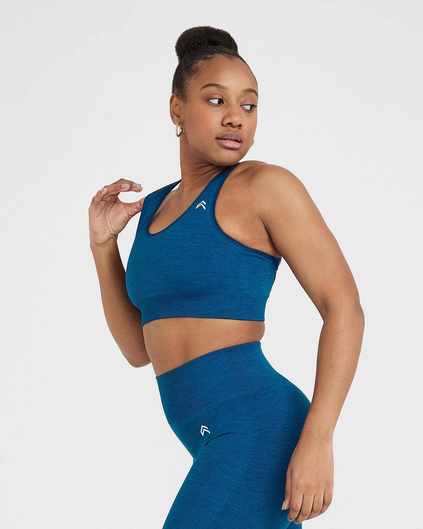 Alternative view of Classic Seamless 2.0 Bralette | Petrol Blue Marl