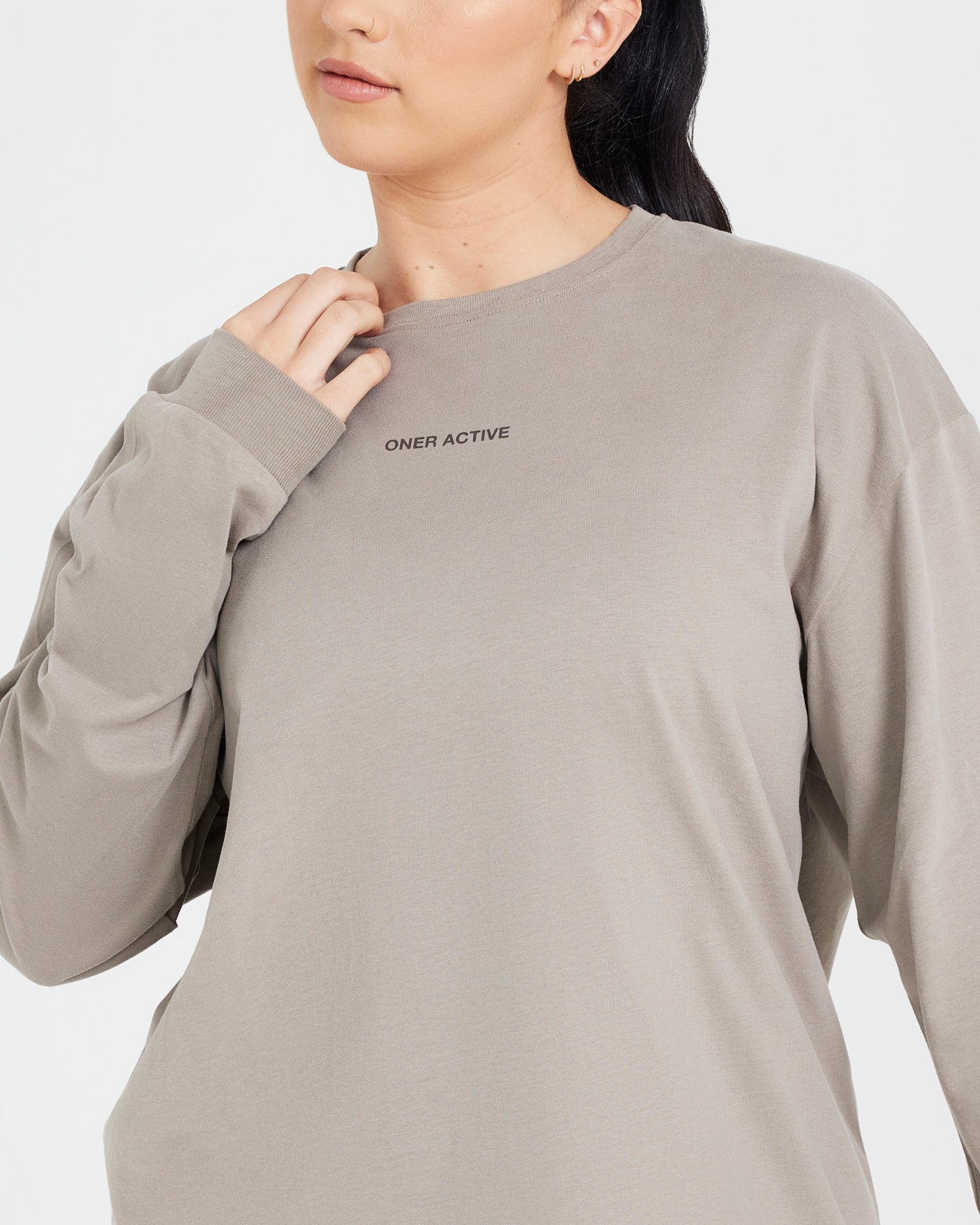 Classic Mirror Graphic Oversized Long Sleeve Top | Washed Minky - Image 5