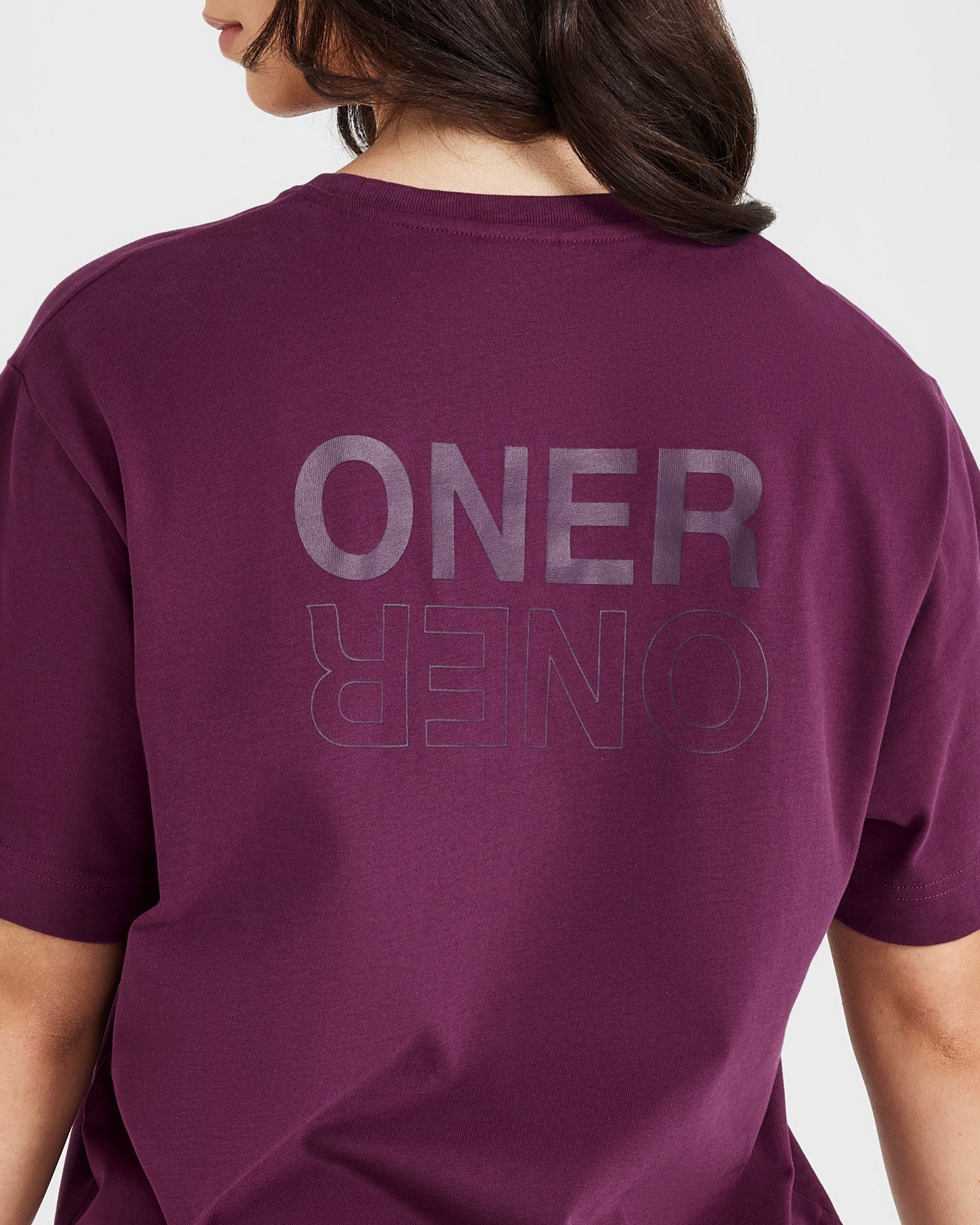 Classic Mirror Graphic Oversized T-Shirt | Washed Ripe Fig - Image 5