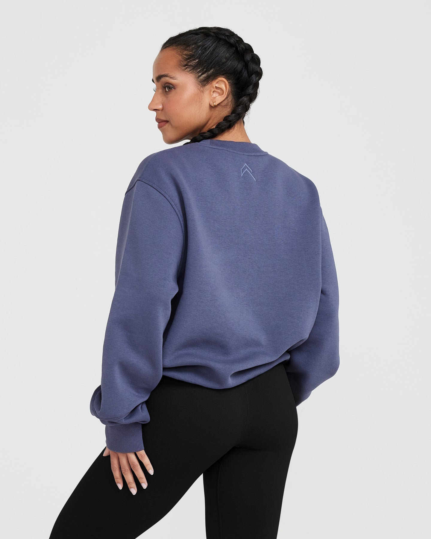 Alternative view of Classic Lounge Oversized Crew Neck | Slate Blue