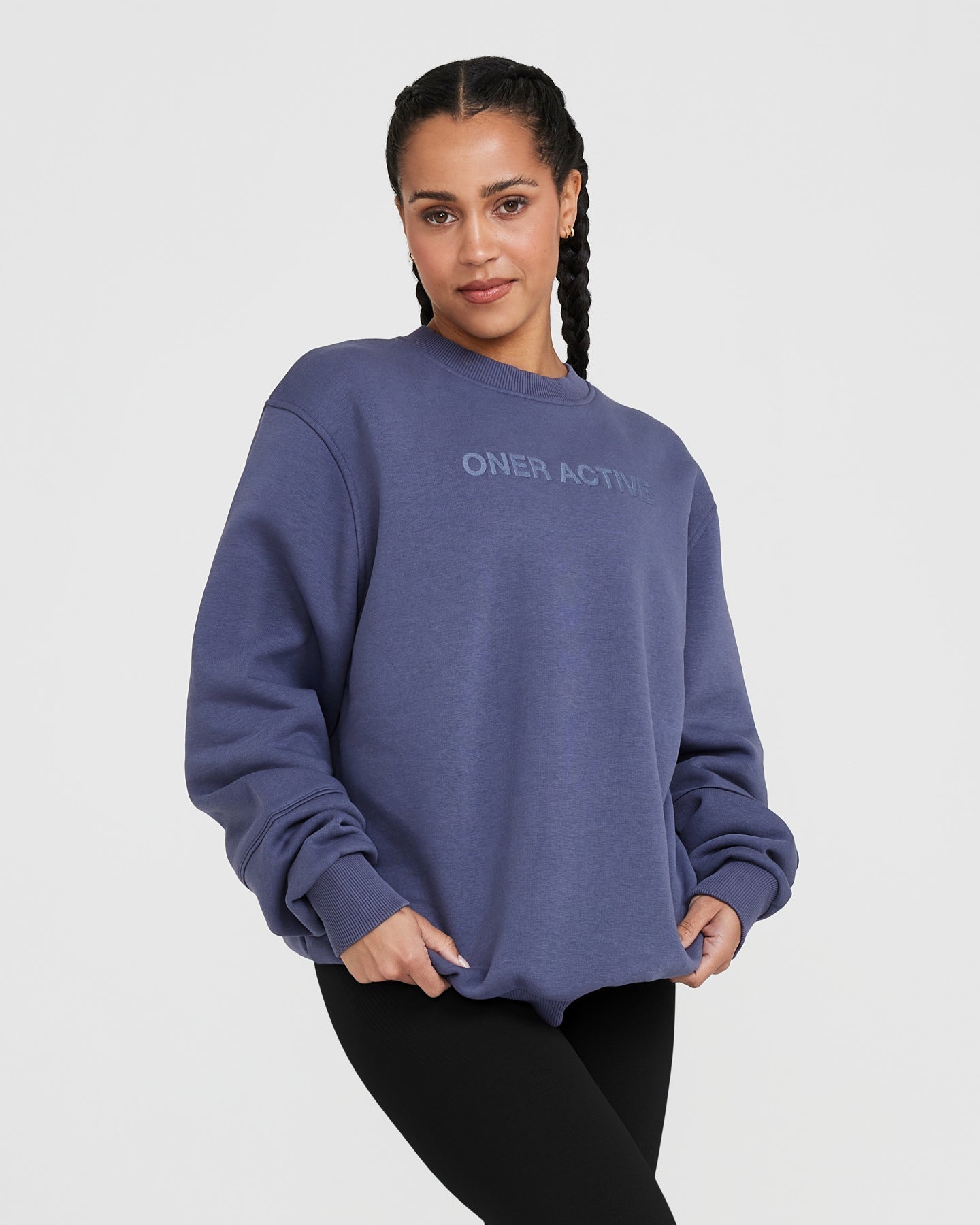 Classic Lounge Oversized Crew Neck | Slate Blue - Image 3