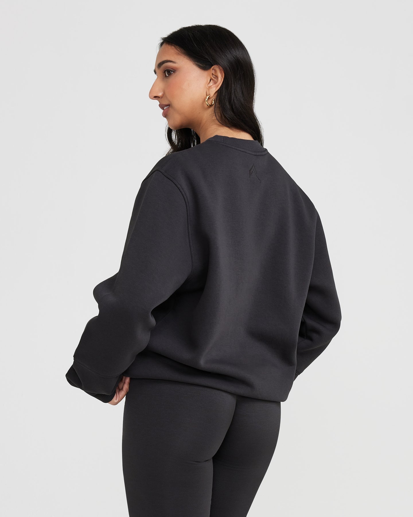 Alternative view of Classic Lounge Oversized Crew Neck | Coal