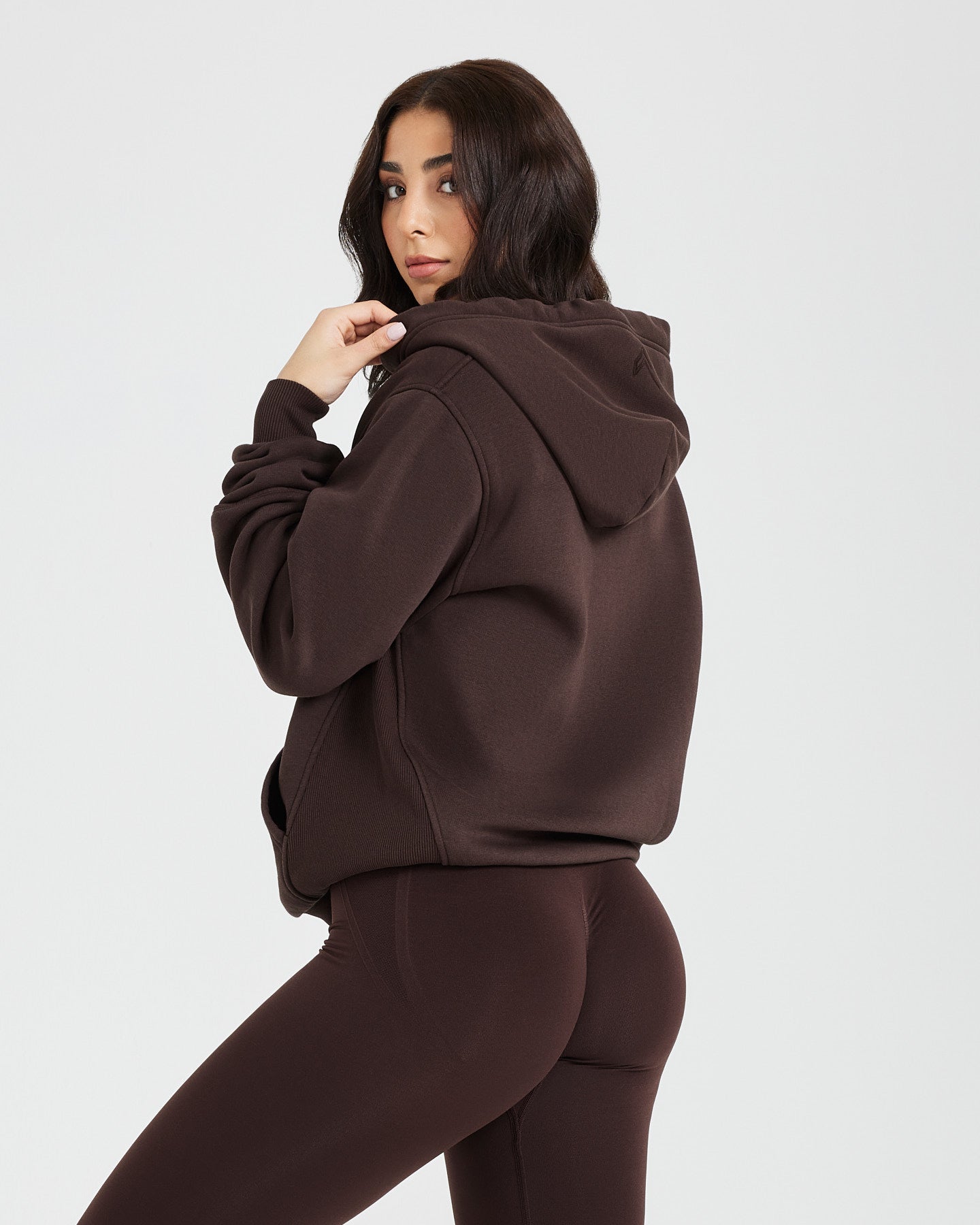 Alternative view of Classic Lounge Oversized Zip Through Hoodie | 70% Cocoa