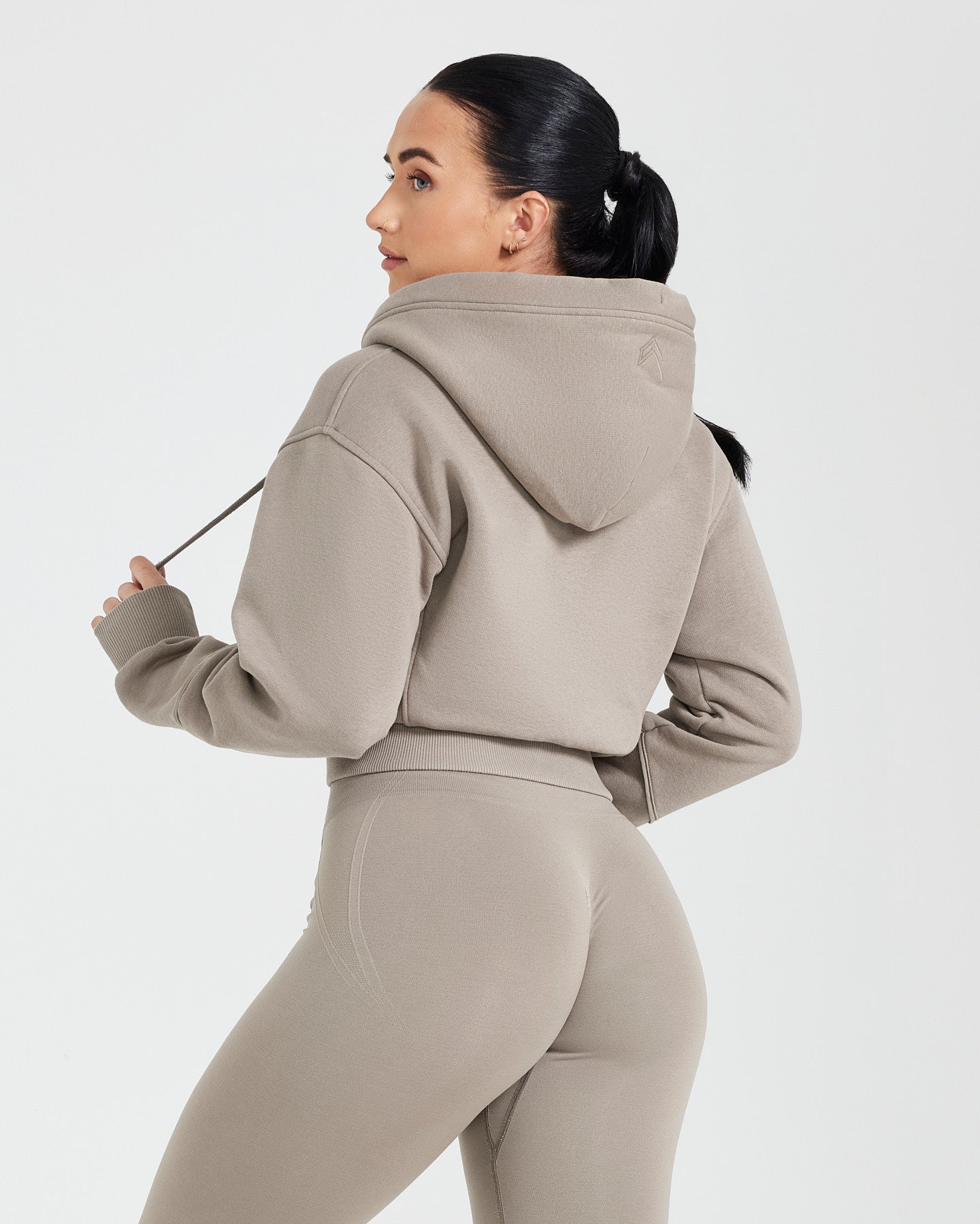 Alternative view of Classic Lounge Cropped Zip Through Hoodie | Minky