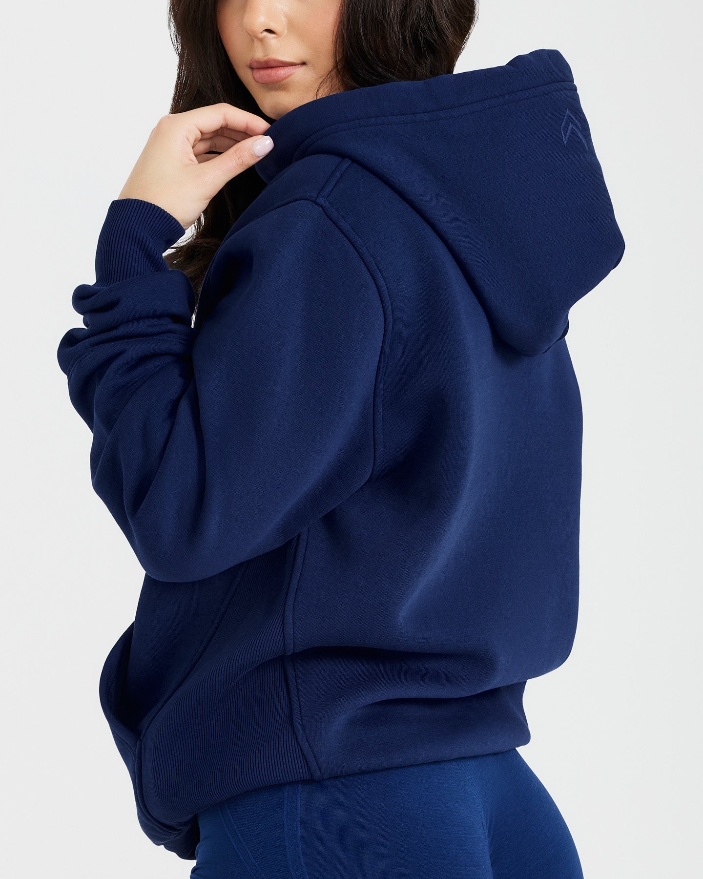 Classic Lounge Oversized Zip Through Hoodie | Midnight - Image 5