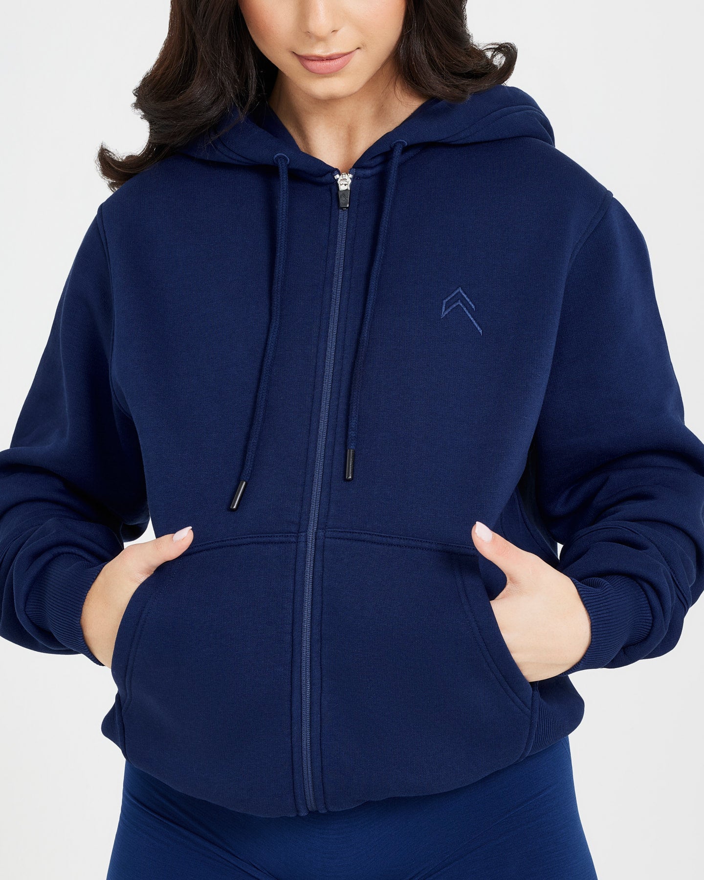Classic Lounge Oversized Zip Through Hoodie | Midnight - Image 4