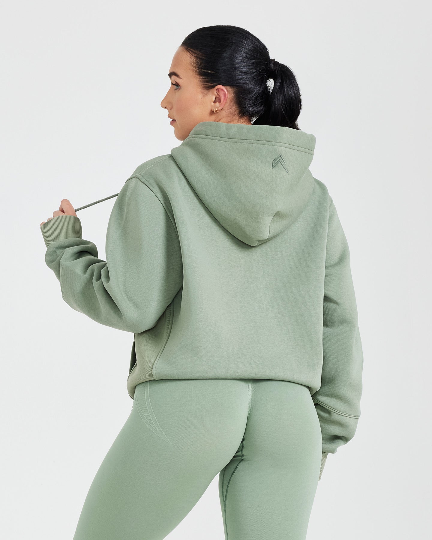 Alternative view of Classic Lounge Oversized Zip Through Hoodie | Sage
