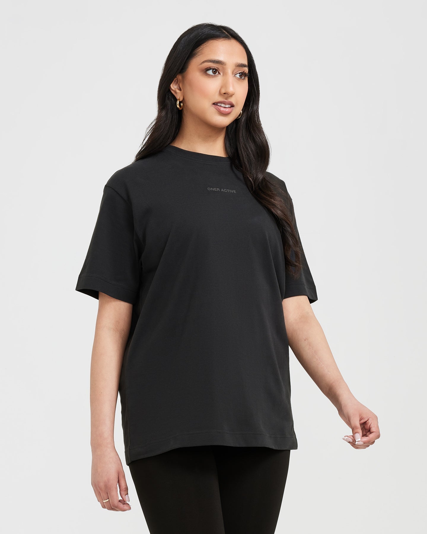 Classic Mirror Graphic Oversized T-Shirt | Washed Black - Image 3