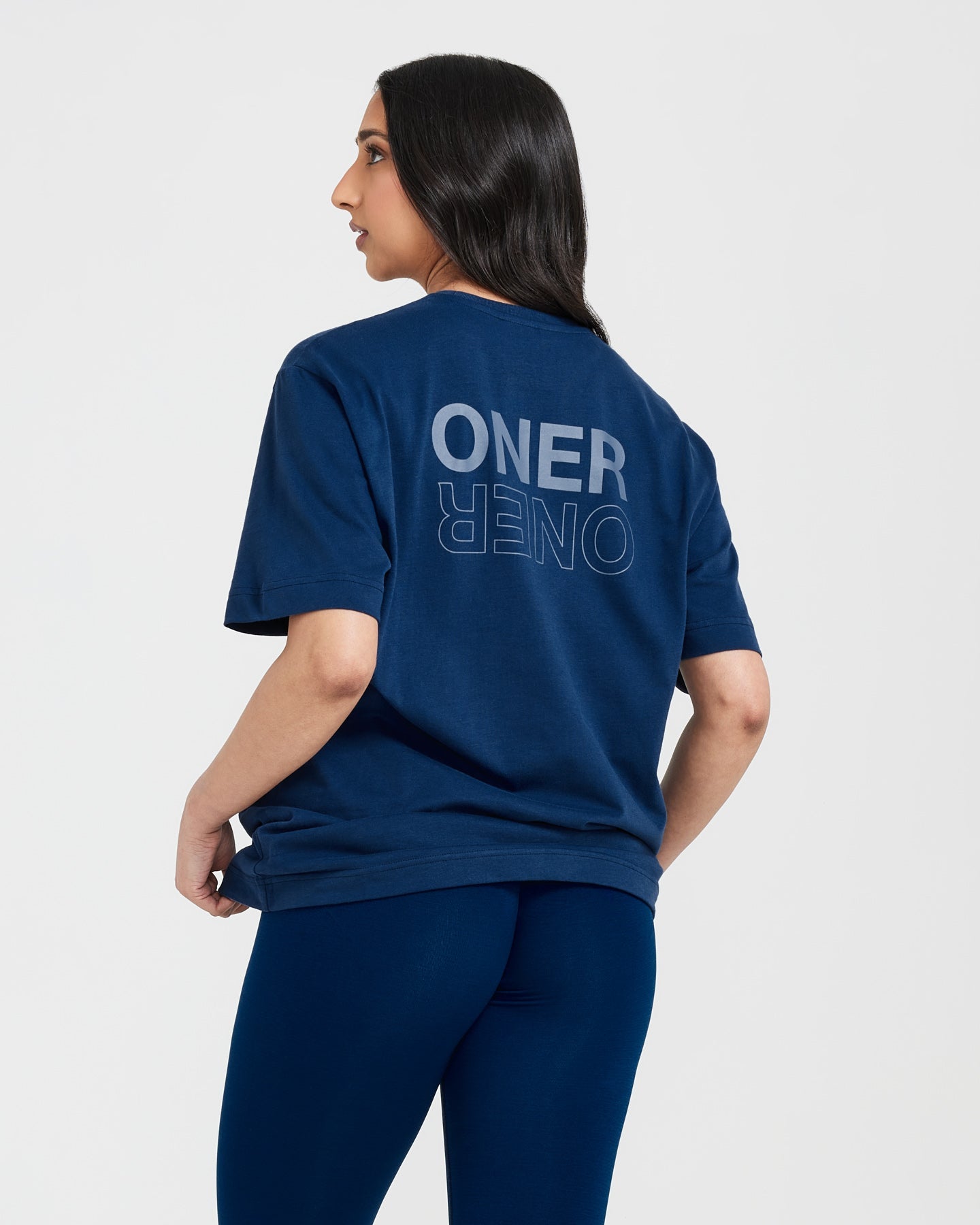 Alternative view of Classic Mirror Graphic Oversized T-Shirt | Washed Midnight