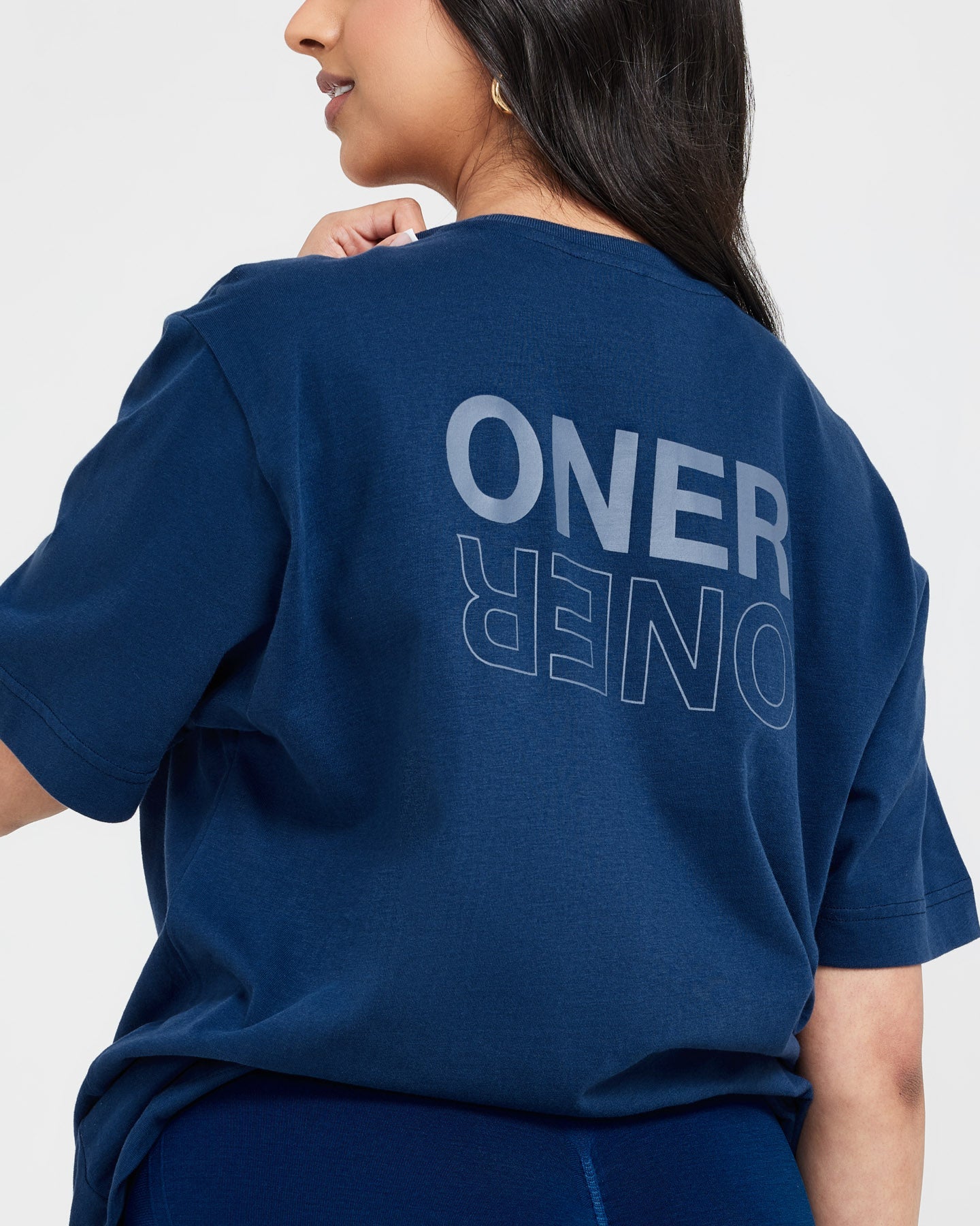 Classic Mirror Graphic Oversized T-Shirt | Washed Midnight - Image 5