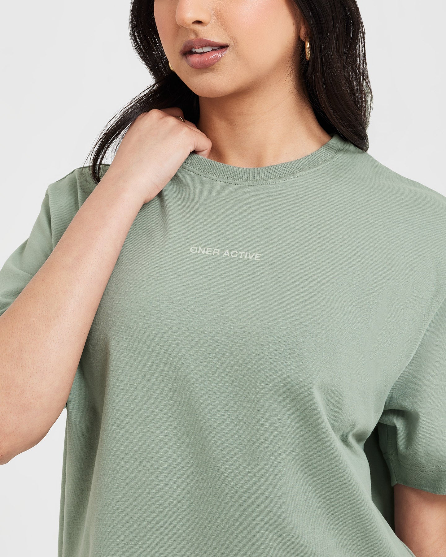 Classic Mirror Graphic Oversized T-Shirt | Washed Sage - Image 4