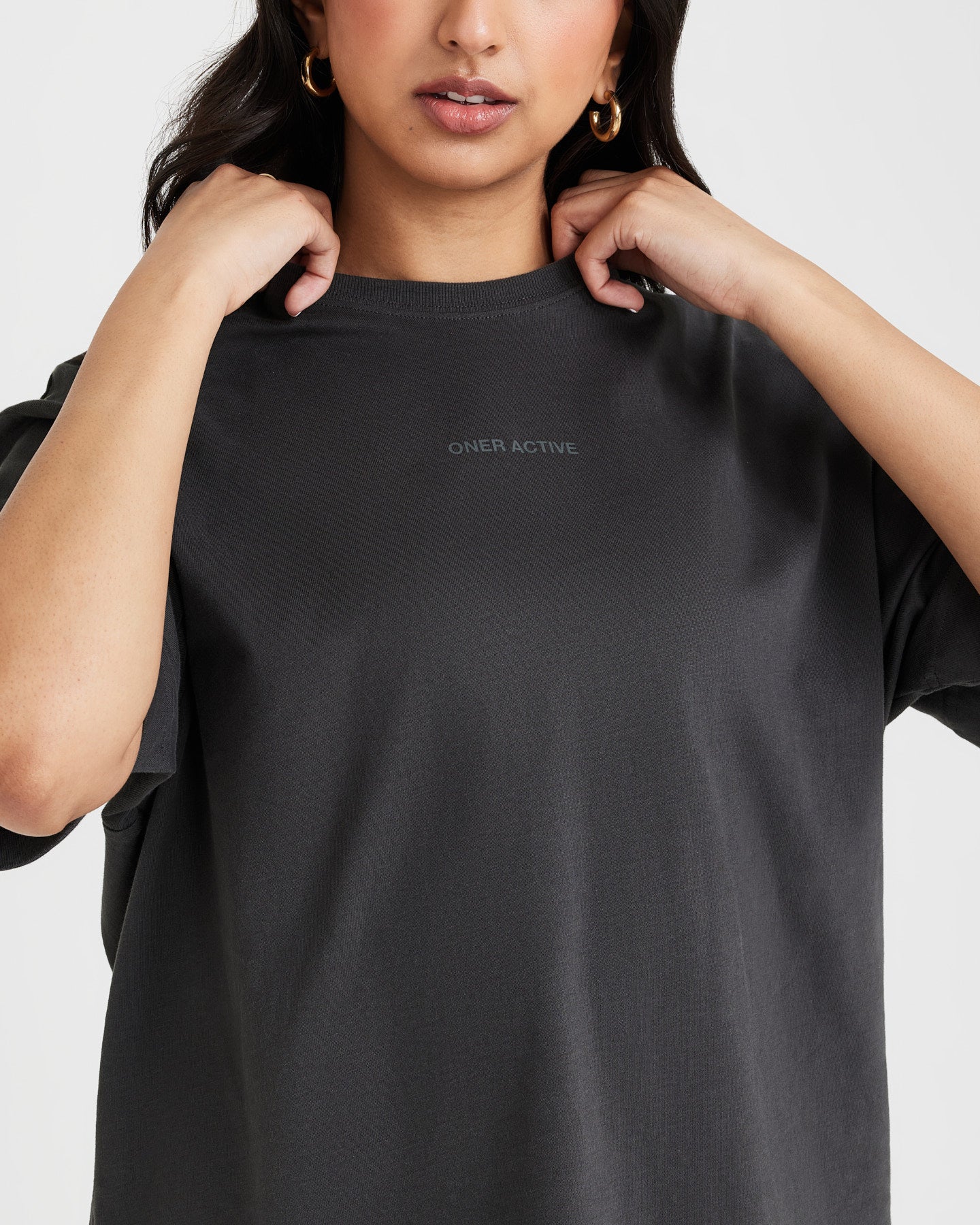 Classic Mirror Graphic Oversized T-Shirt | Washed Coal - Image 4