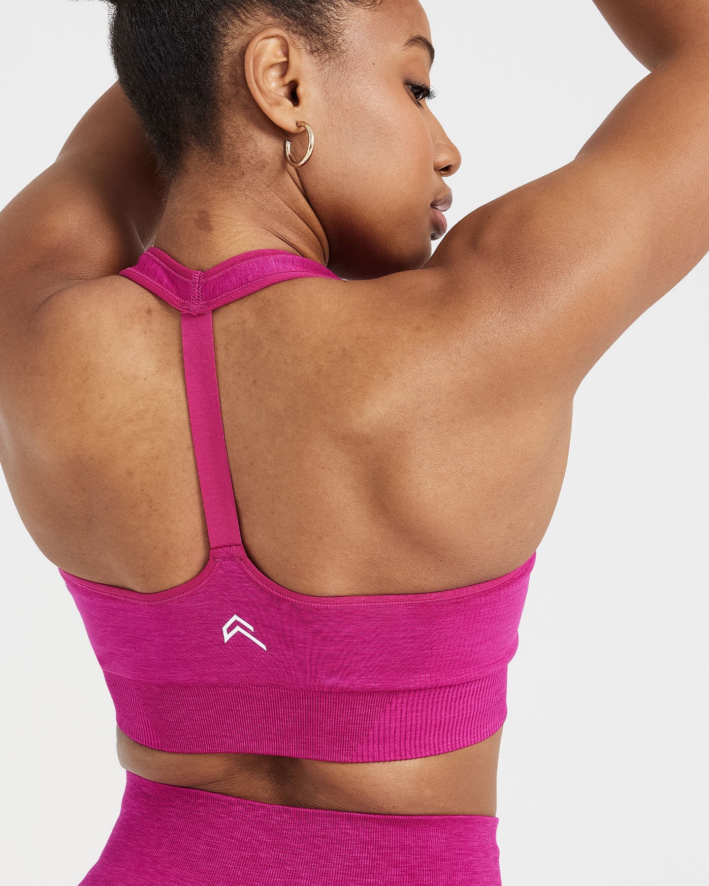 Classic Seamless 2.0 V Neck Bralette | Fuchsia Marl