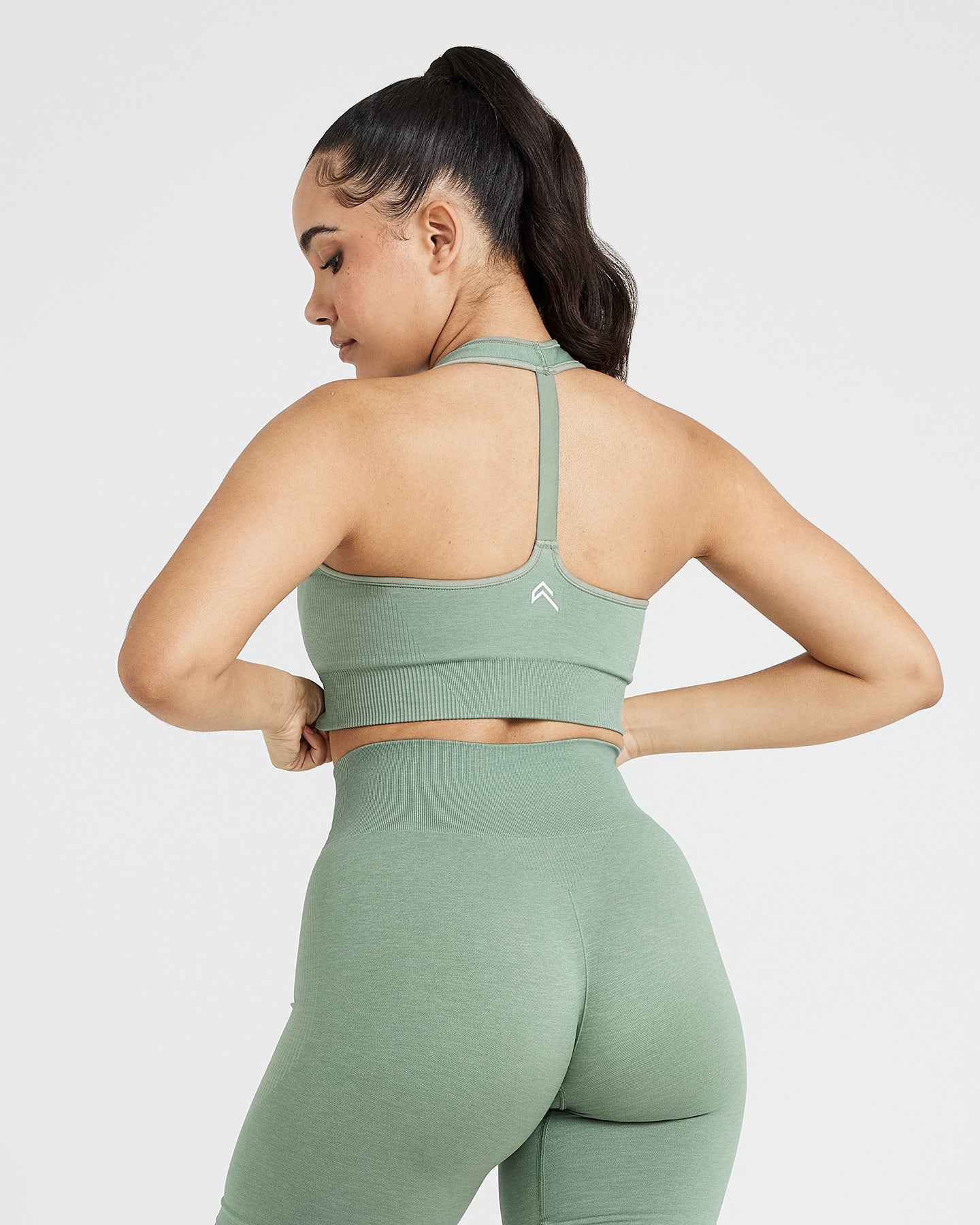 Classic Seamless 2.0 V Neck Bralette | Sage Marl