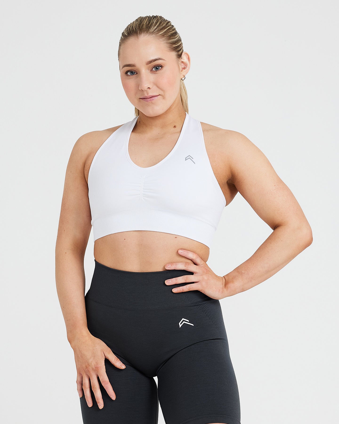Alternative view of Classic Seamless 2.0 V Neck Bralette | White