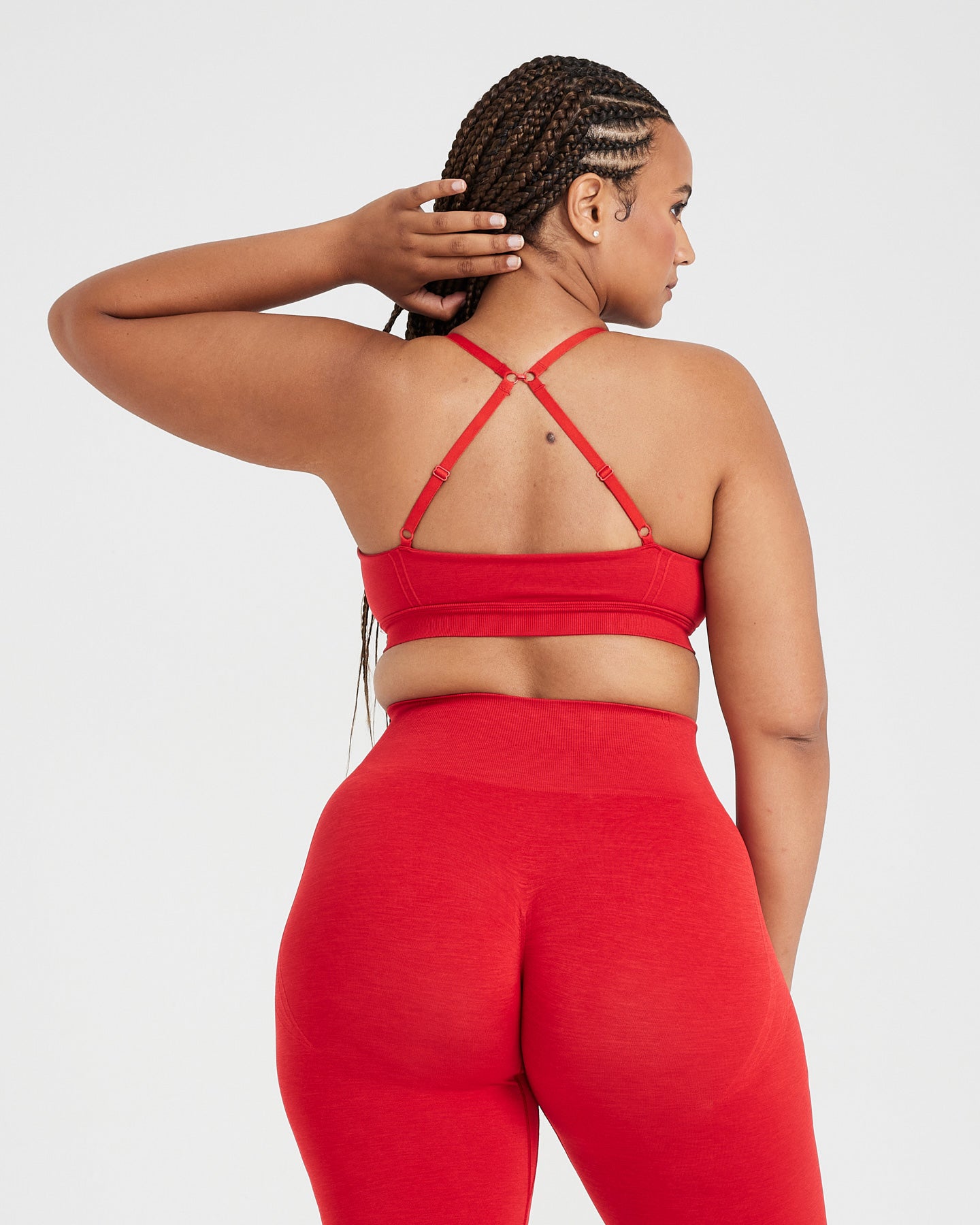 Alternative view of EffortlessLift Micro Bralette with White Logo | Spicy Red