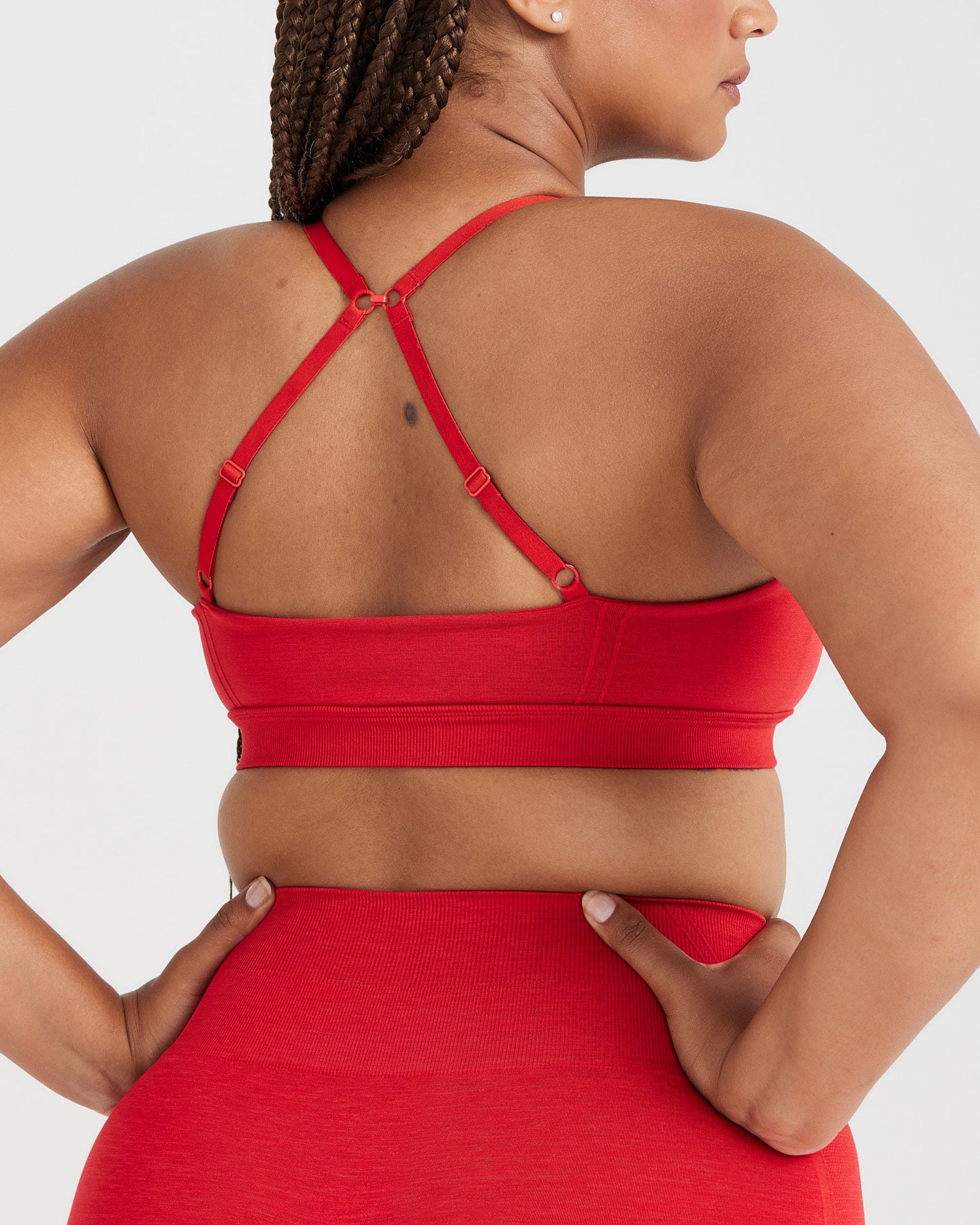 EffortlessLift Micro Bralette with White Logo | Spicy Red - Image 5