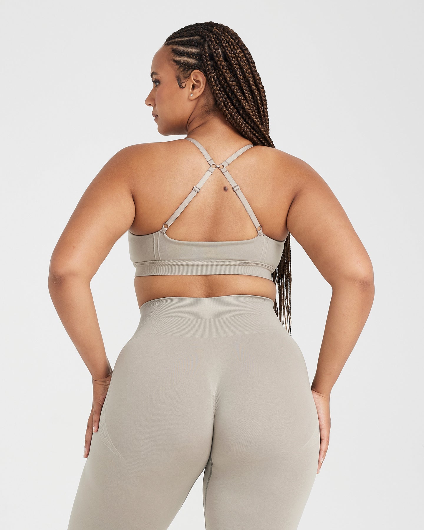 Alternative view of EffortlessLift Micro Bralette with White Logo | Warm Sand