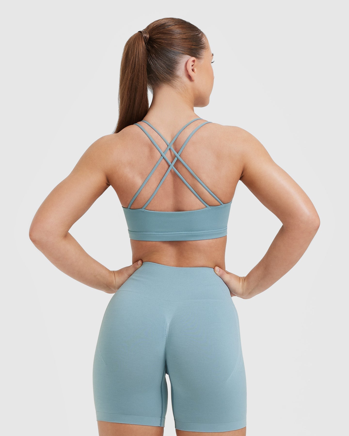 Everyday Cross Over Bralette | Steel Blue - Image 2