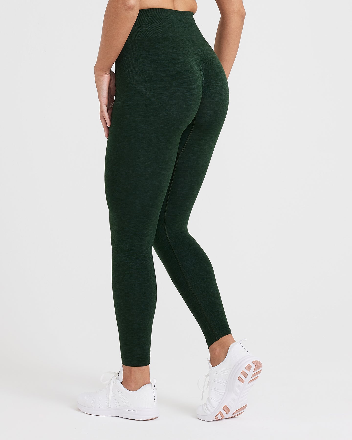 Alternative view of EffortlessLift Seamless Leggings with White Logo | Evergreen