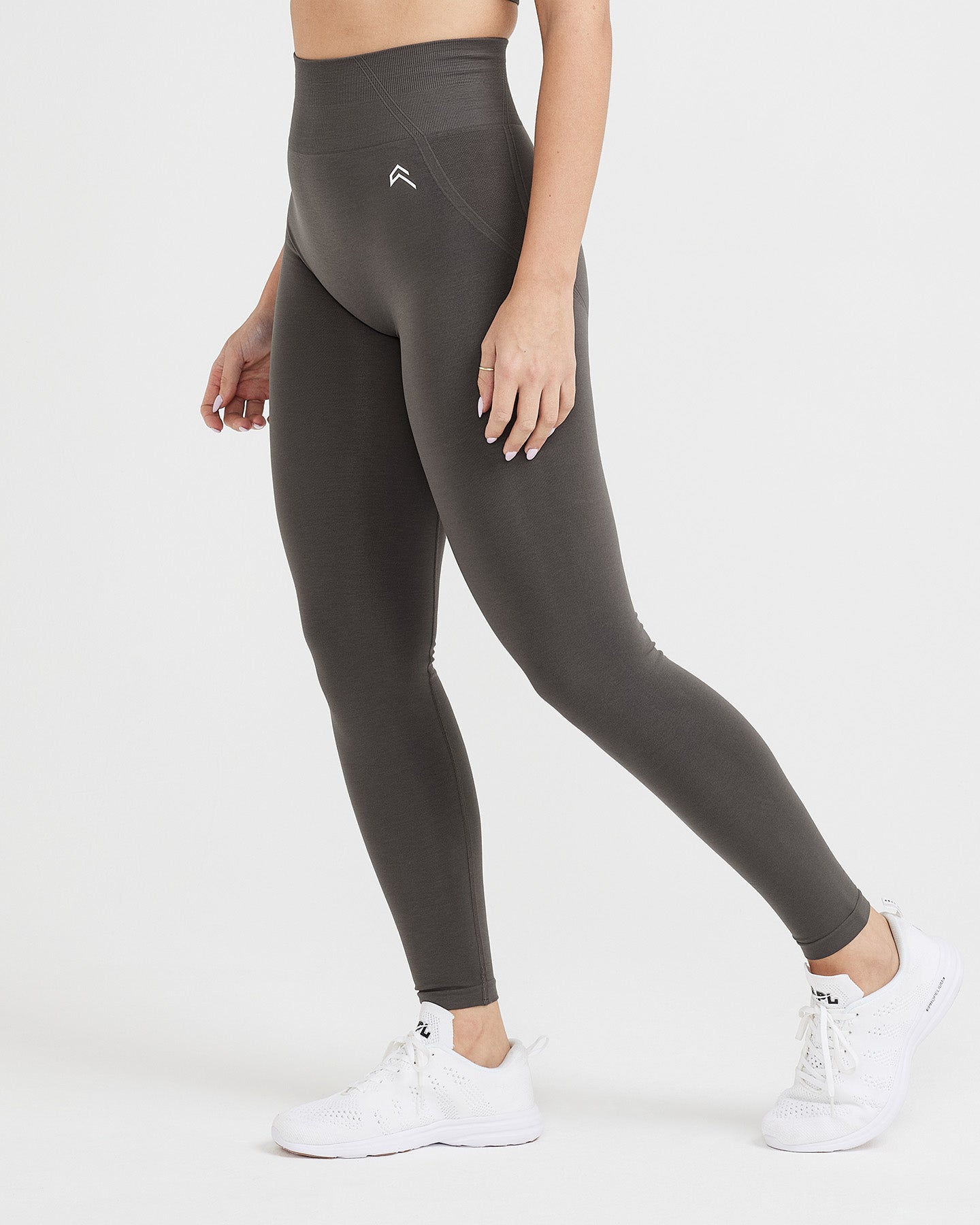Alternative view of EffortlessLift Seamless Leggings with White Logo | Deep Taupe