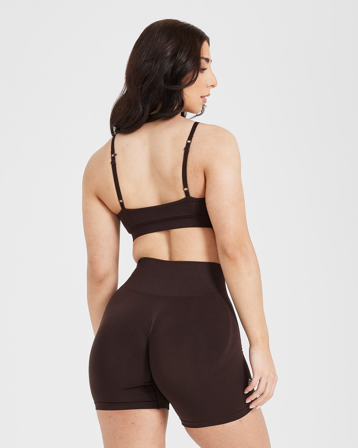 Alternative view of EffortlessLift Micro Bralette with White Logo | 70% Cocoa