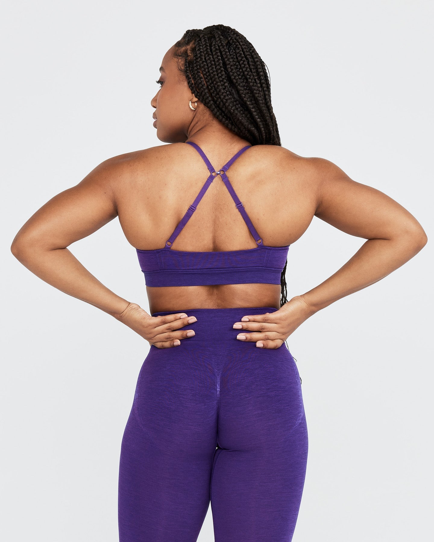 Alternative view of EffortlessLift Micro Bralette with White Logo | Amethyst