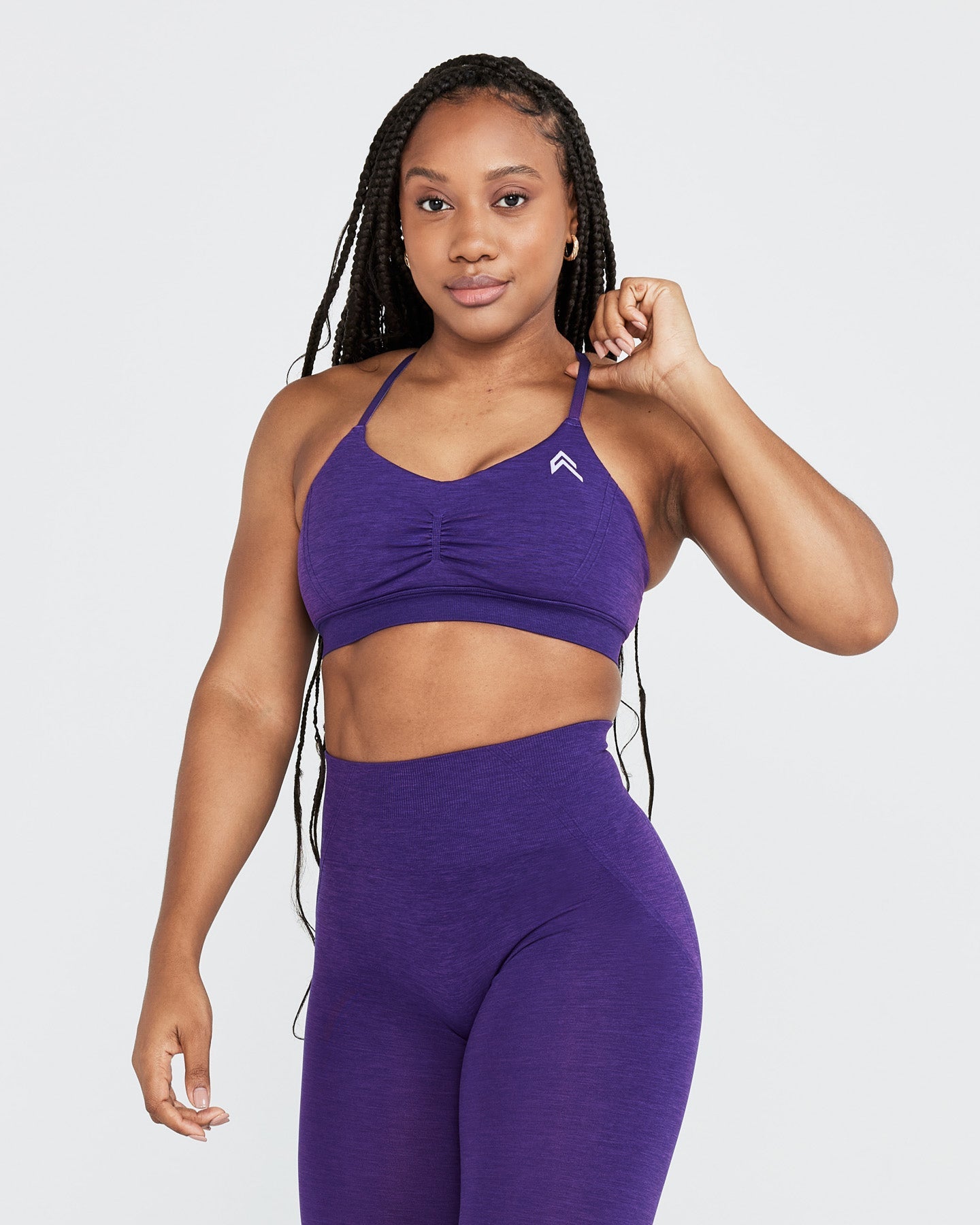 EffortlessLift Micro Bralette with White Logo | Amethyst - Image 3